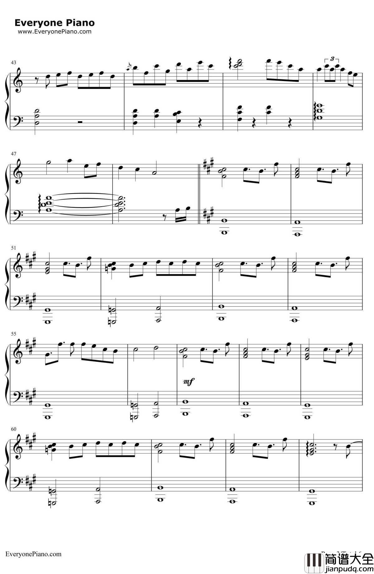 平安のエイリアン钢琴谱_东方Project_东方星莲船