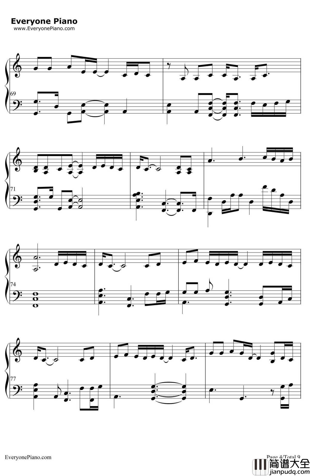 ListenToYourHeart(倾听你的心声)钢琴谱_Roxette