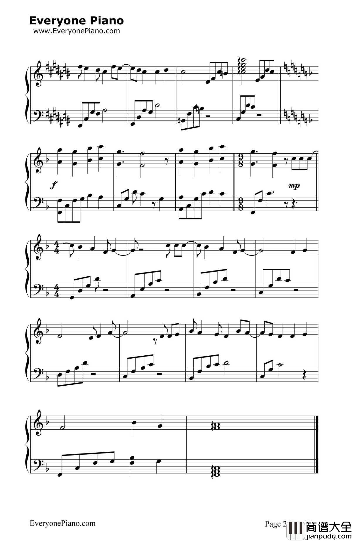 RingMyBell钢琴谱_BlueDrop_天降之物OP