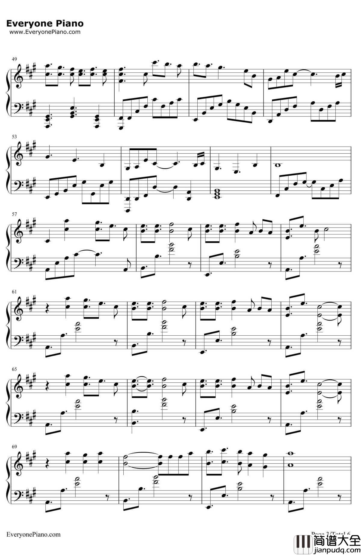 Dear钢琴谱_初音未来19'sSoundFactory_游戏_初音ミク_ProjectDIVA_F2nd_OST