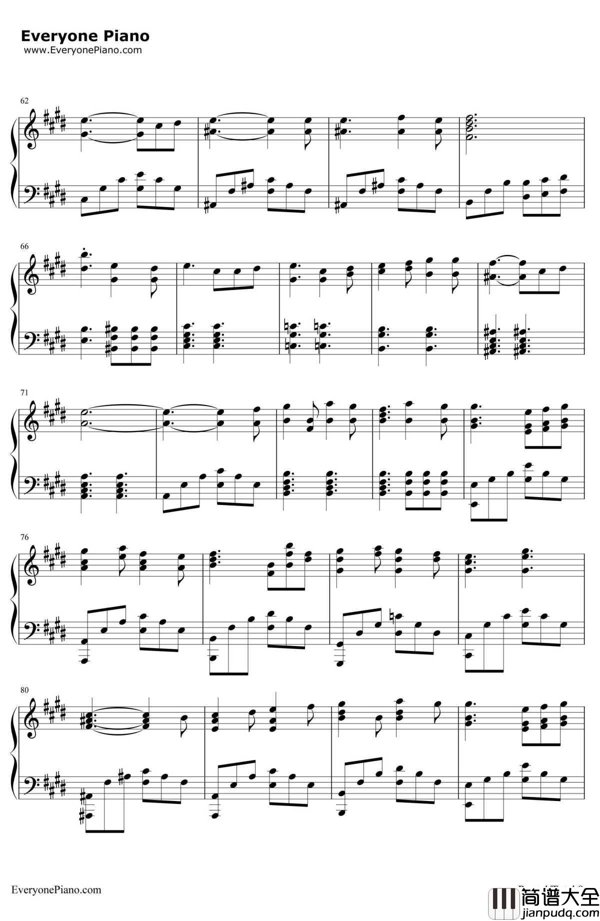 あなたがいた森(曾有你的森林)钢琴谱_树海__Fate/staynight_ED