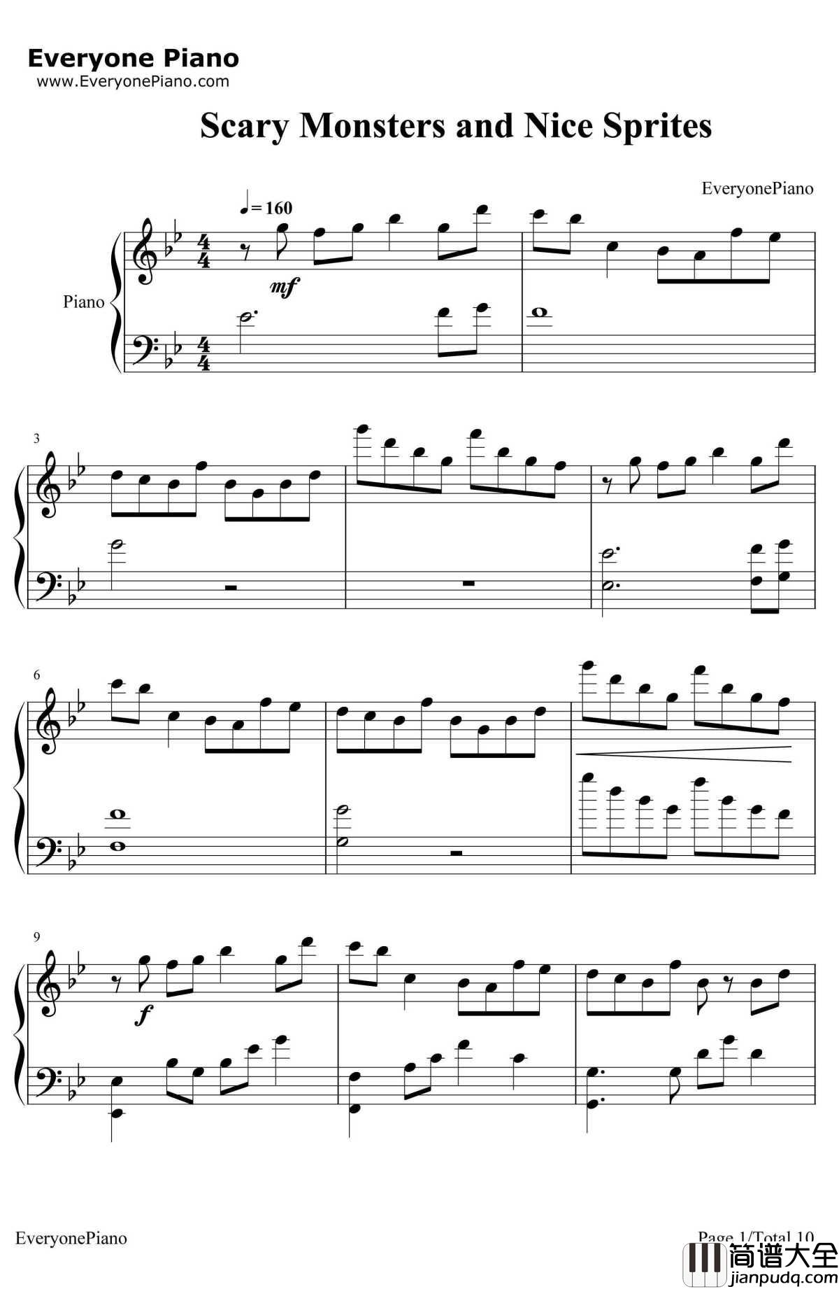 ScaryMonstersandNiceSprites钢琴谱_Skrillex