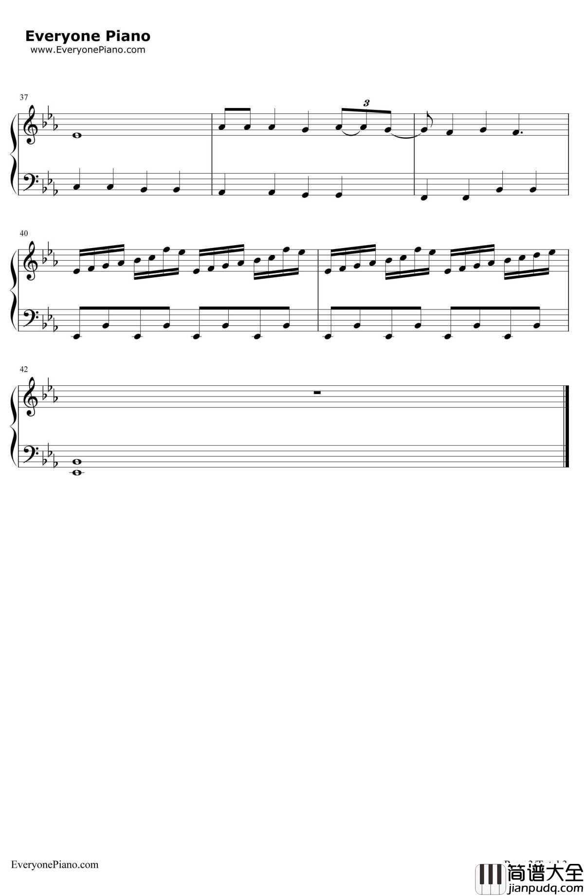 皮卡丘之歌钢琴谱_大谷育江__精灵宝可梦XYZ_片尾曲