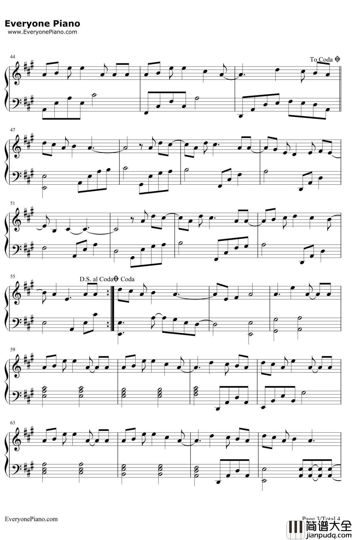 守护家钢琴谱_TFBoys_舒肤佳广告曲