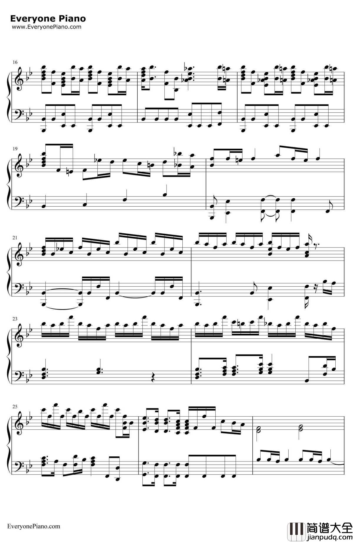 Jurassic_Park_MainTheme钢琴谱_JohnWilliams_侏罗纪公园主题曲