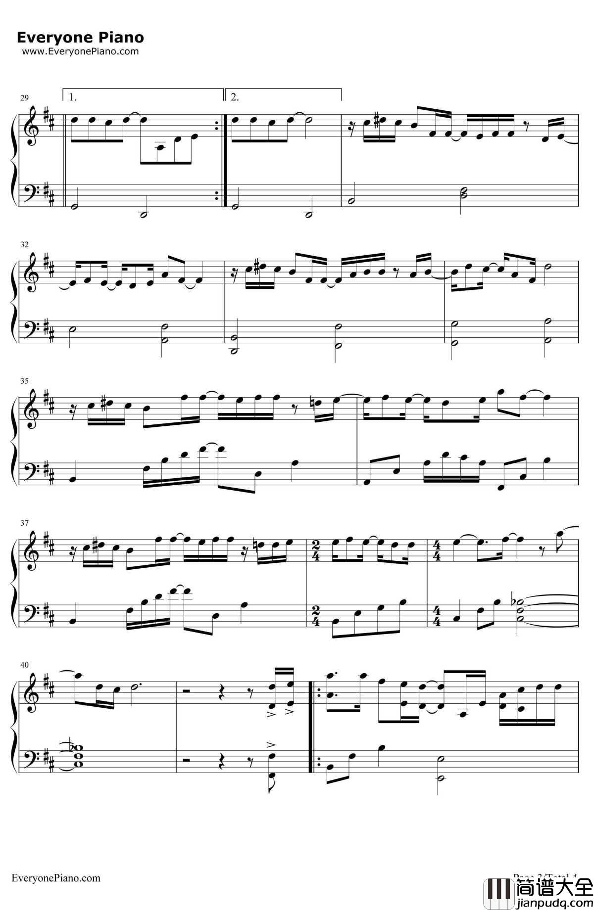 SongforFriends钢琴谱_麻枝准__LittleBusters!_片尾曲