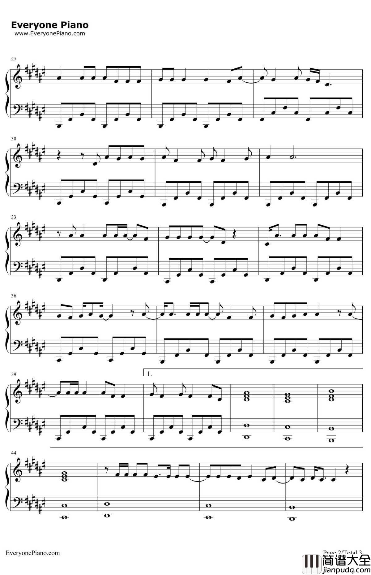 WishThatYouWereHere钢琴谱_FlorenceandtheMachine_电影_佩小姐的奇幻城堡_主题曲