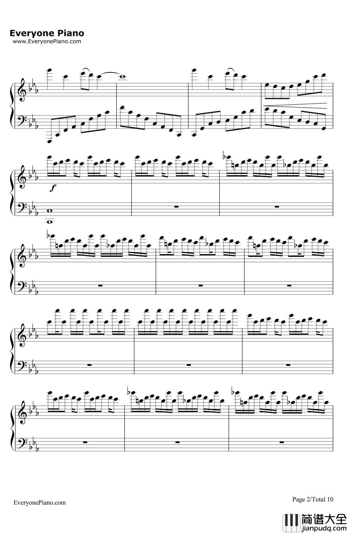 天国的孩子钢琴谱_马克西姆