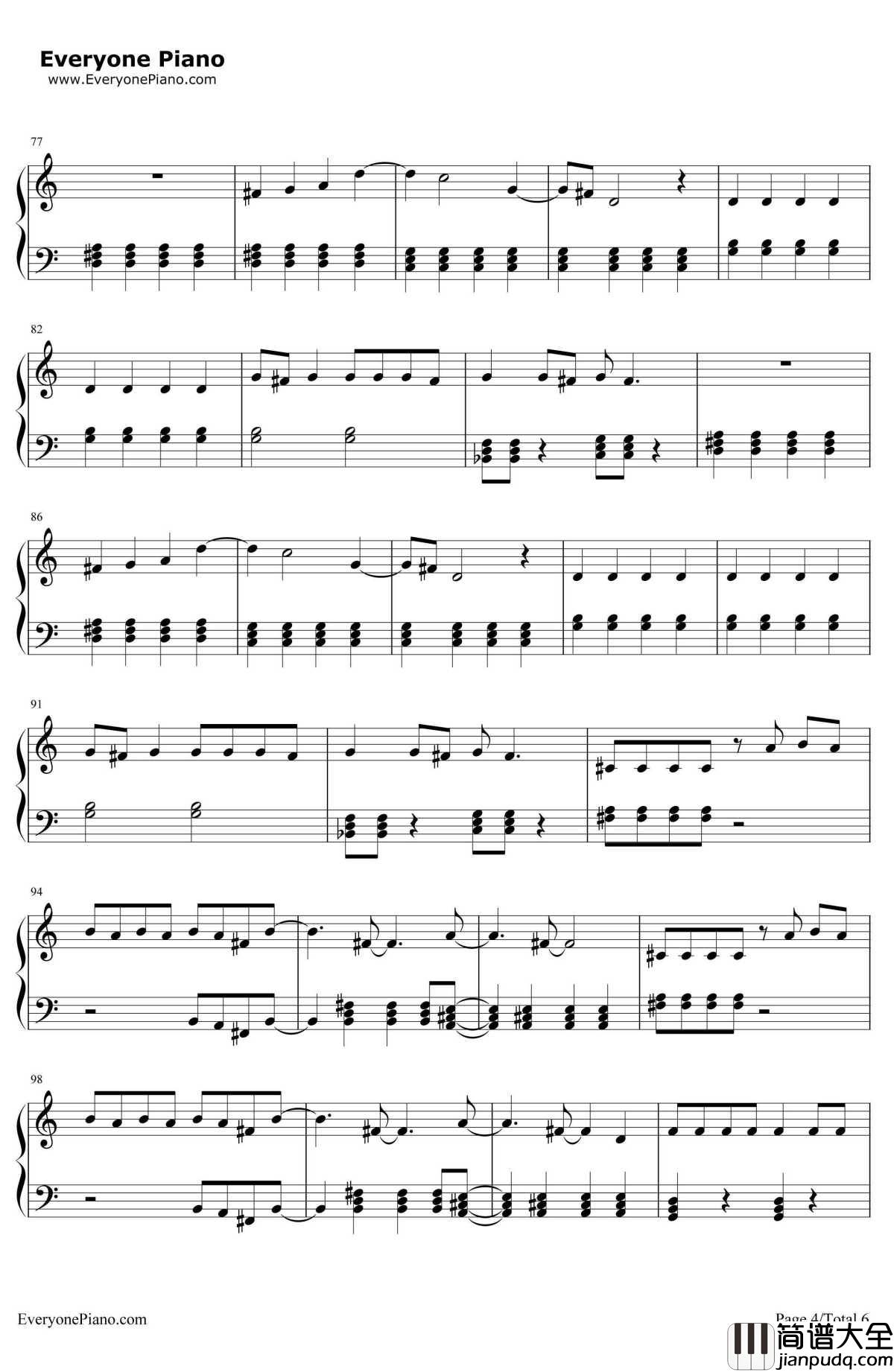 Gorilla钢琴谱_BrunoMars