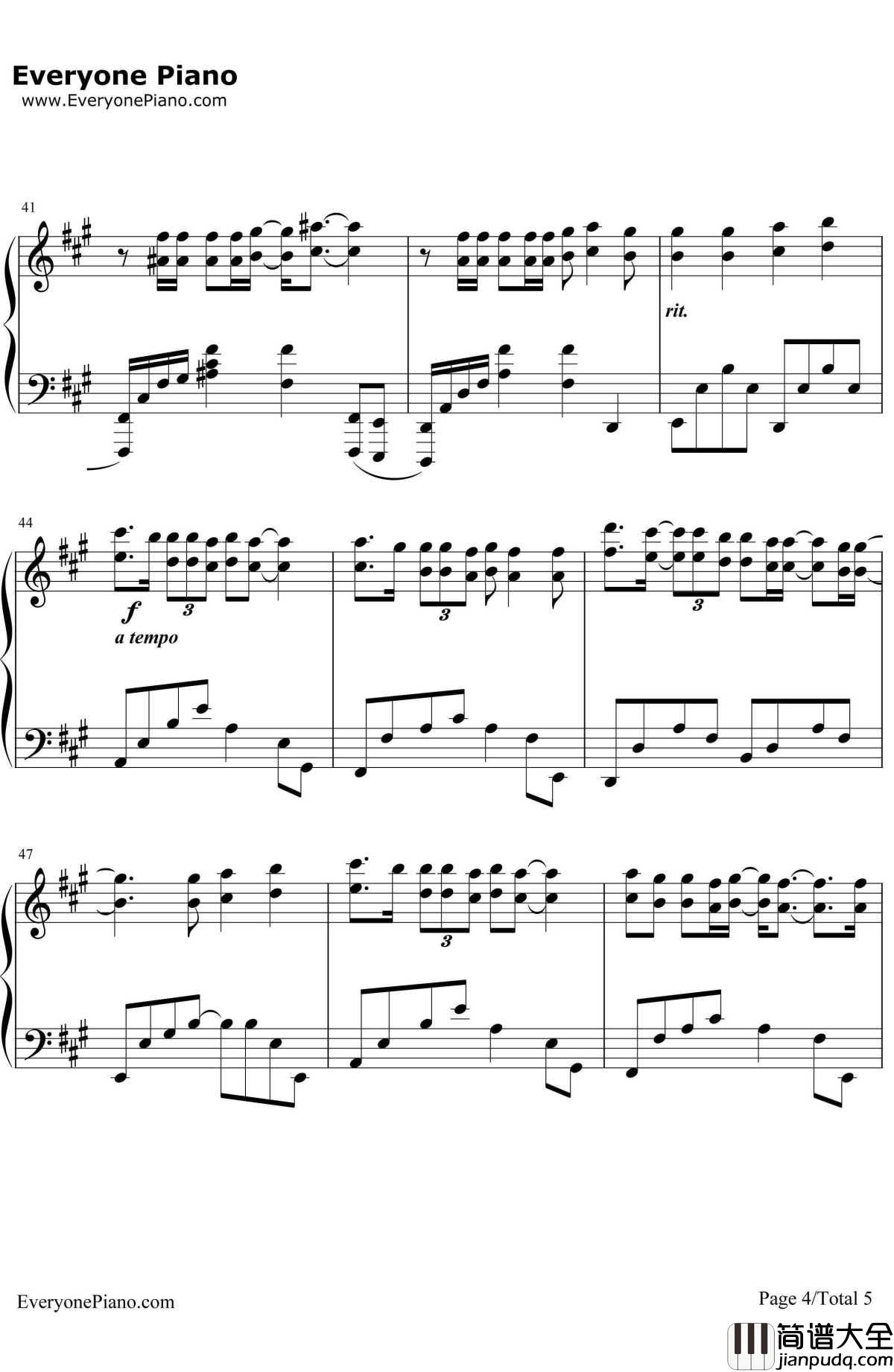 When_You_Tell_Me_That_You_Love_Me钢琴谱_Westlife