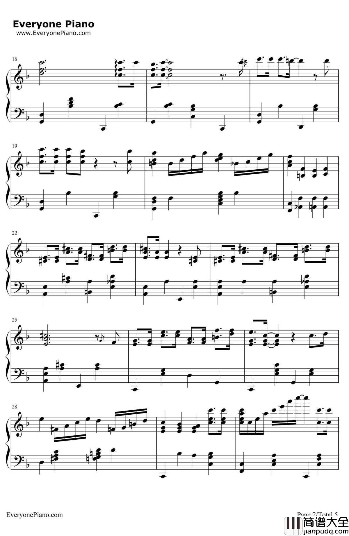 Winter_Wonderland钢琴谱_珠儿Jewel_圣诞歌曲_冬日仙境