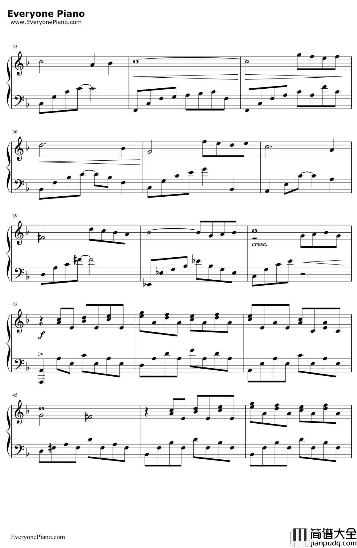 船钢琴谱_植松伸夫_最终幻想FF1OST