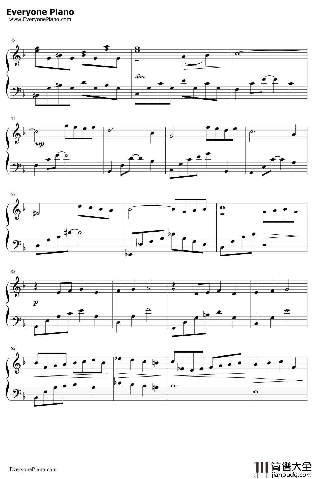 船钢琴谱_植松伸夫_最终幻想FF1OST