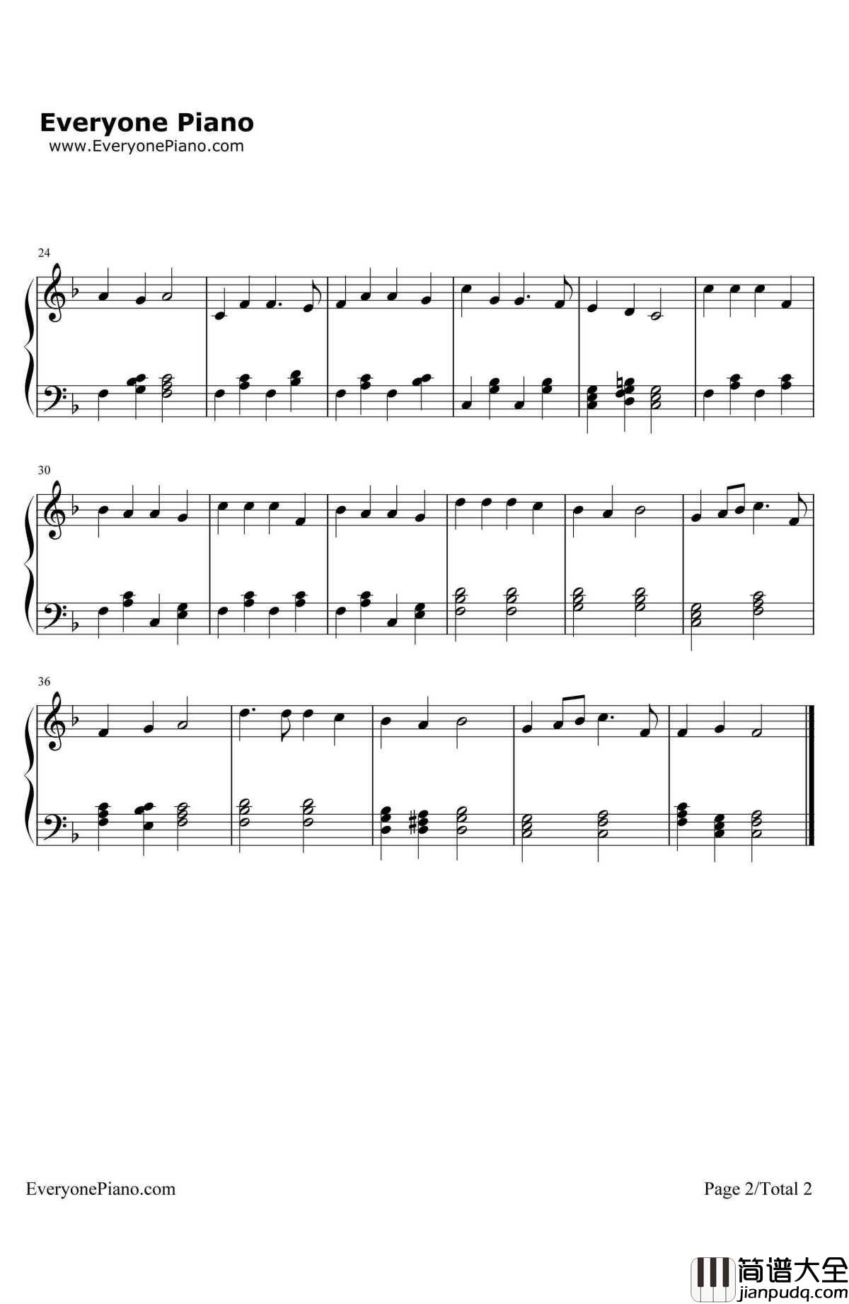 听天使们高声唱钢琴谱_CorrinneMay圣诞歌曲