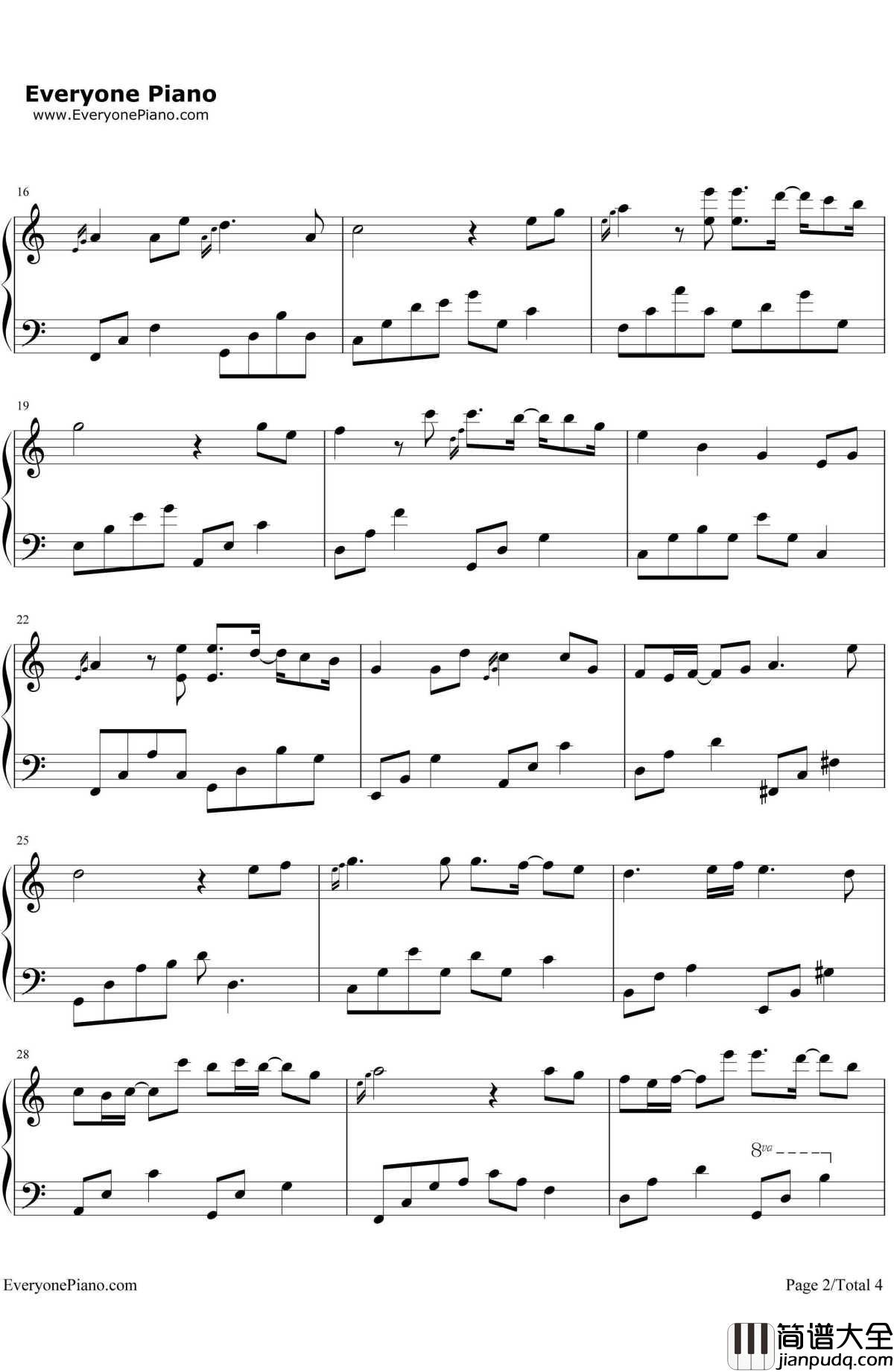 第101次约会钢琴谱_石进_夜的钢琴曲2