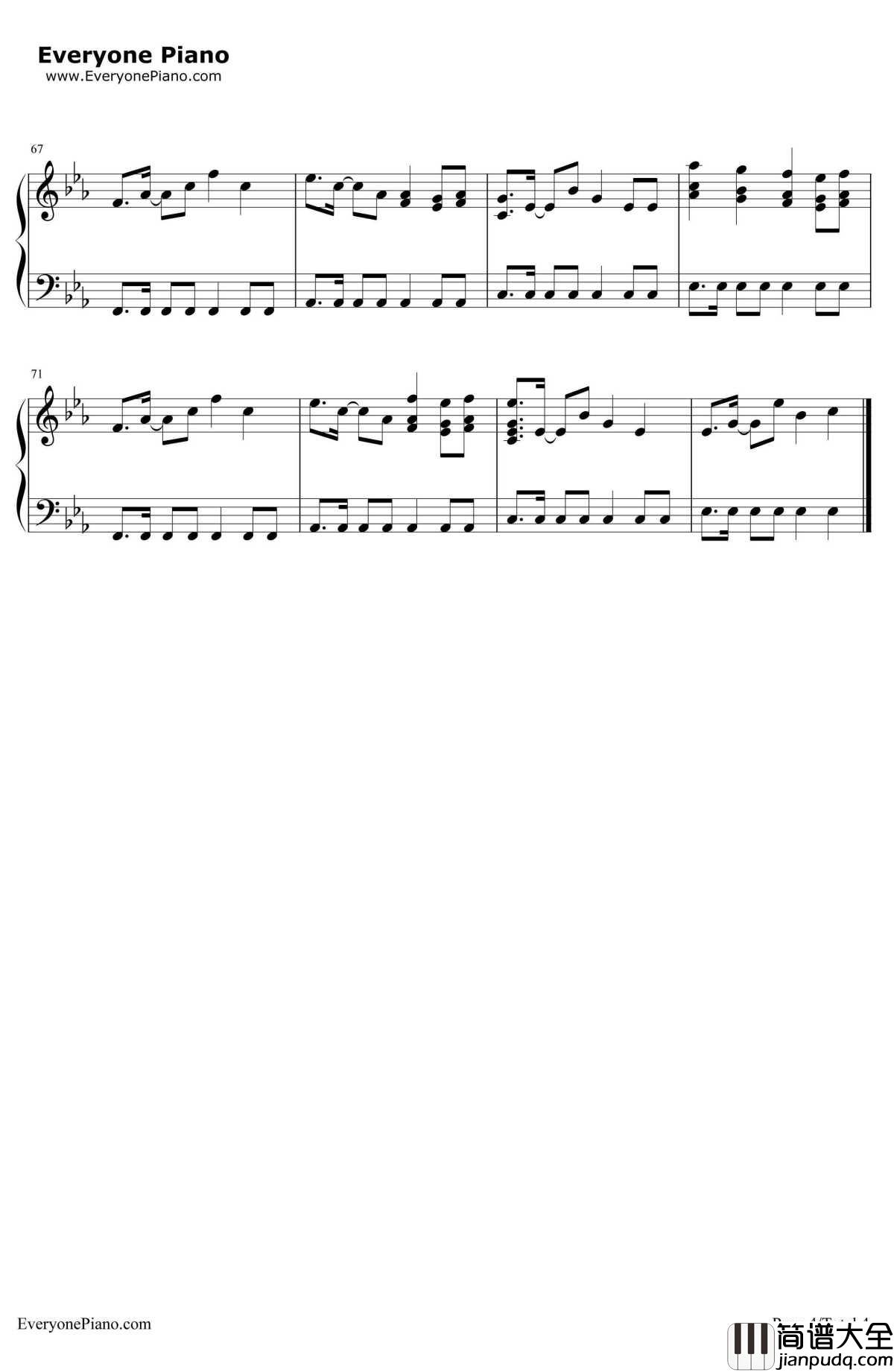 Nicotine钢琴谱_PanicattheDisco