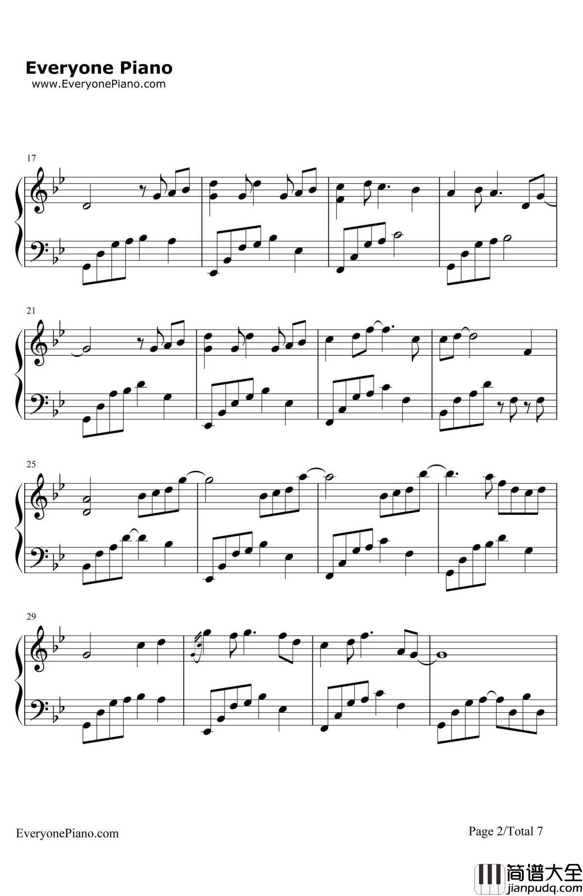 花的微笑钢琴谱_石进_夜的钢琴曲8