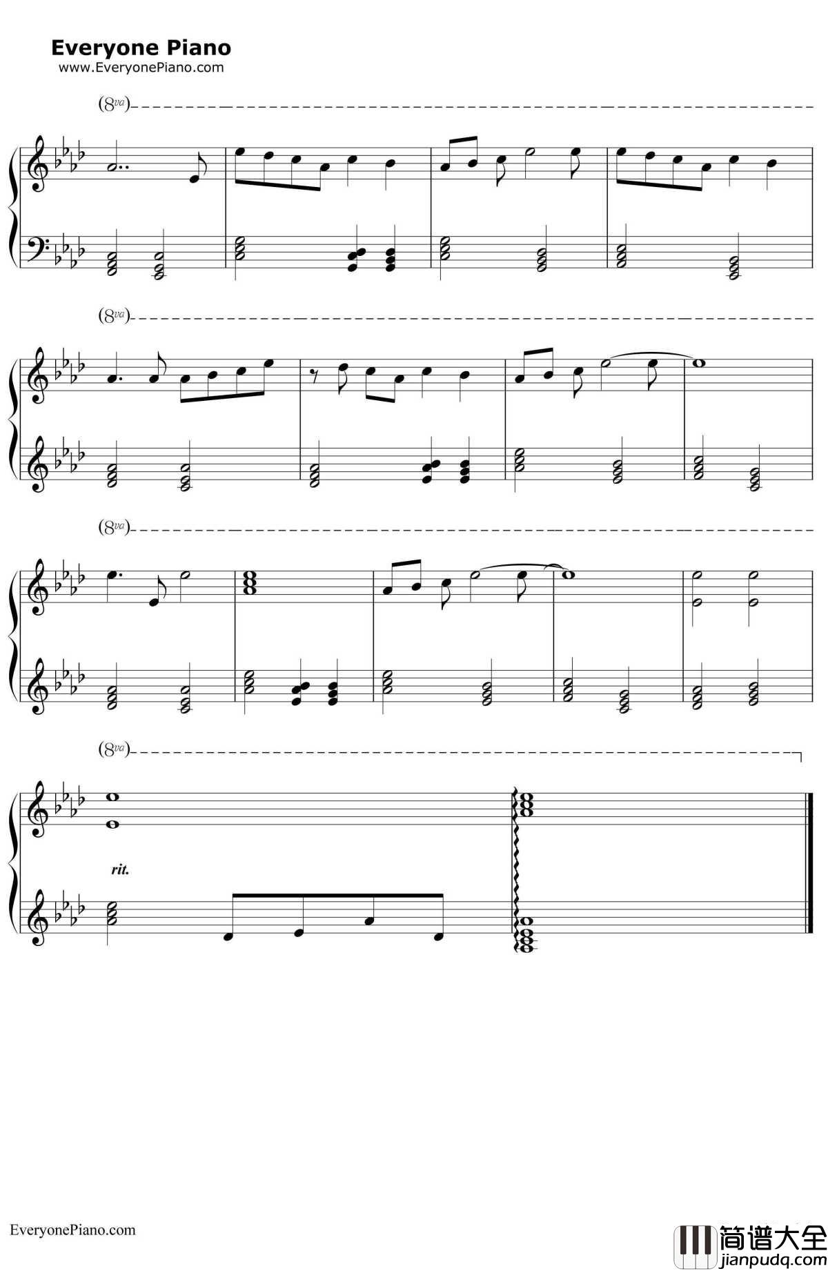 心を开いて钢琴谱_ZARD