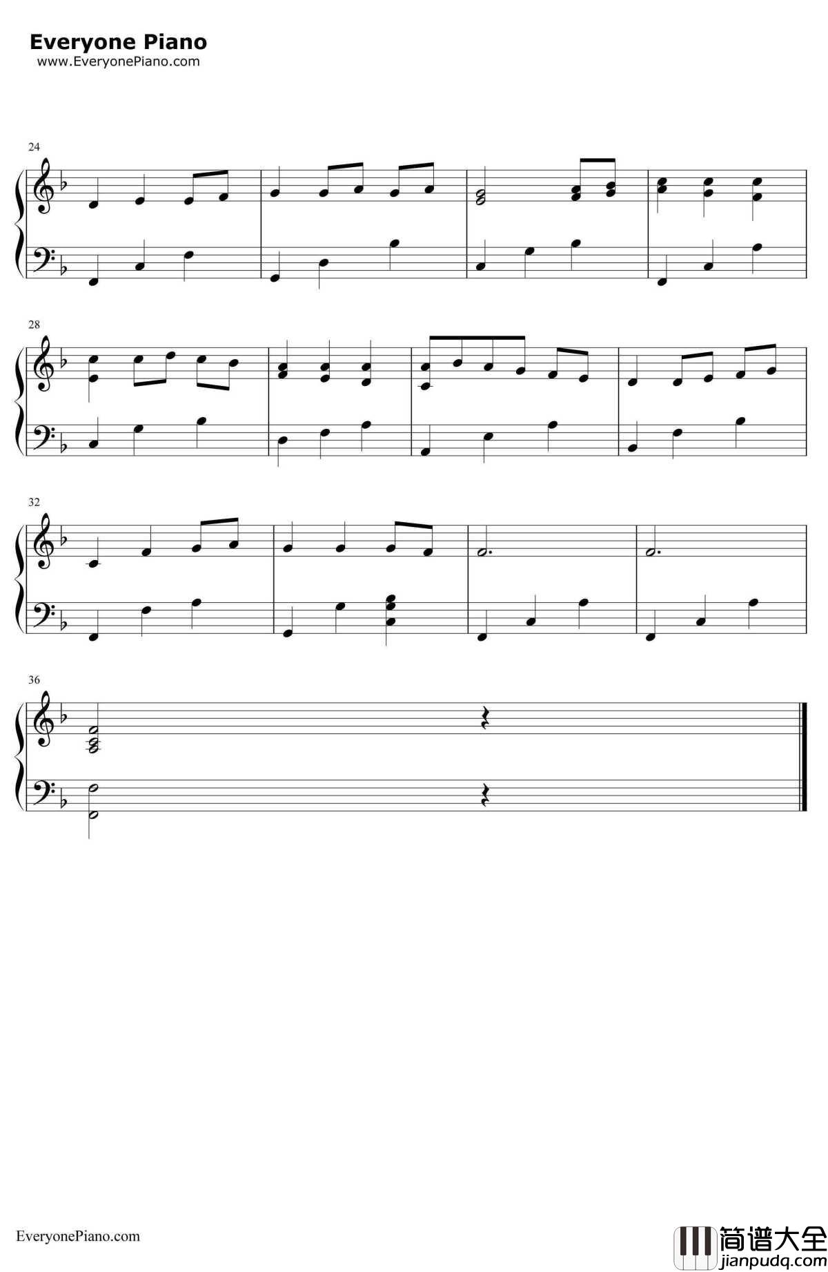 Always_With_Me简单版钢琴谱_久石让宫崎骏