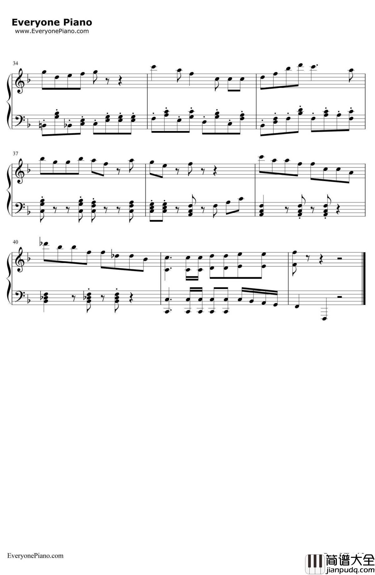 悬崖上的金鱼公主钢琴谱_久石让JoeHisaishi宫崎骏_PonyoOnTheCliff