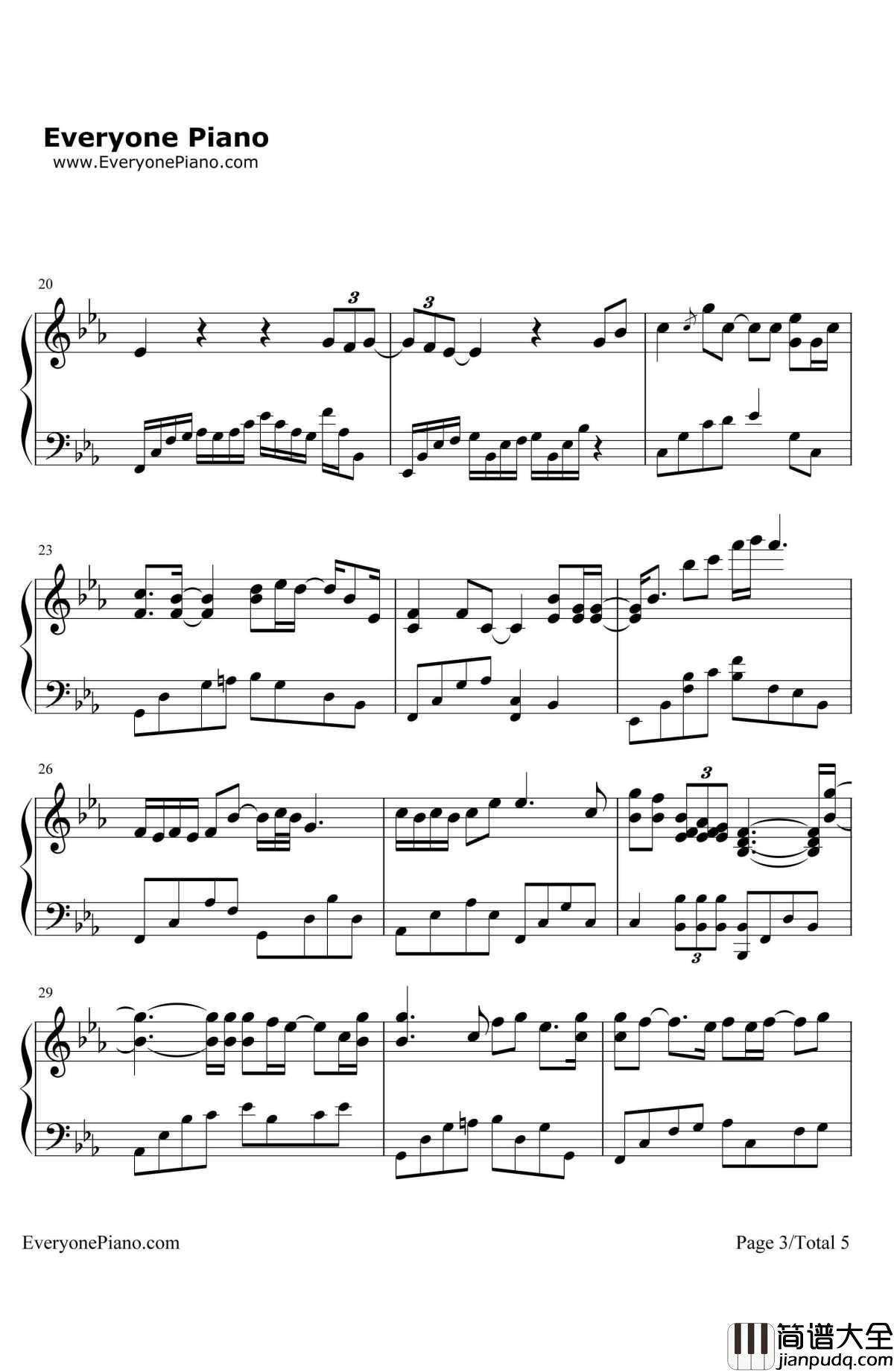 悟空钢琴谱_戴荃_戴荃_中国好歌曲_