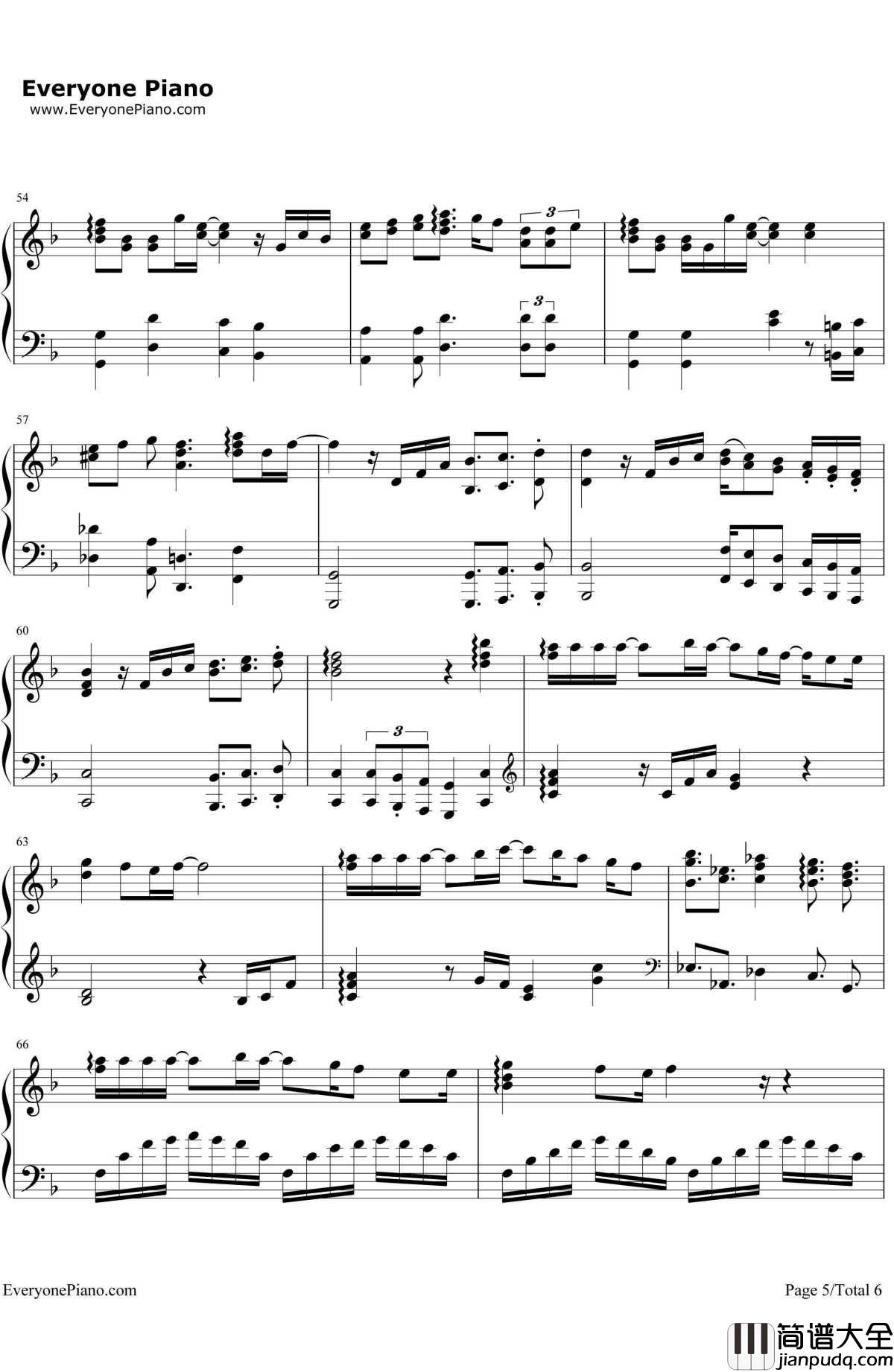 空の向こうに钢琴谱_冈崎律子__交响乐之雨_OP