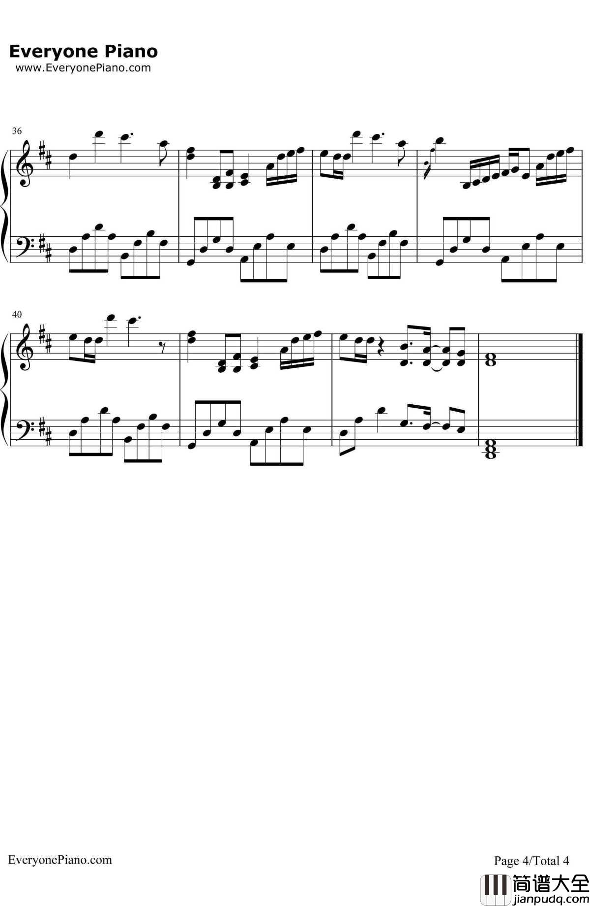 菊次郎的夏天简单版钢琴谱_久石让宫崎骏