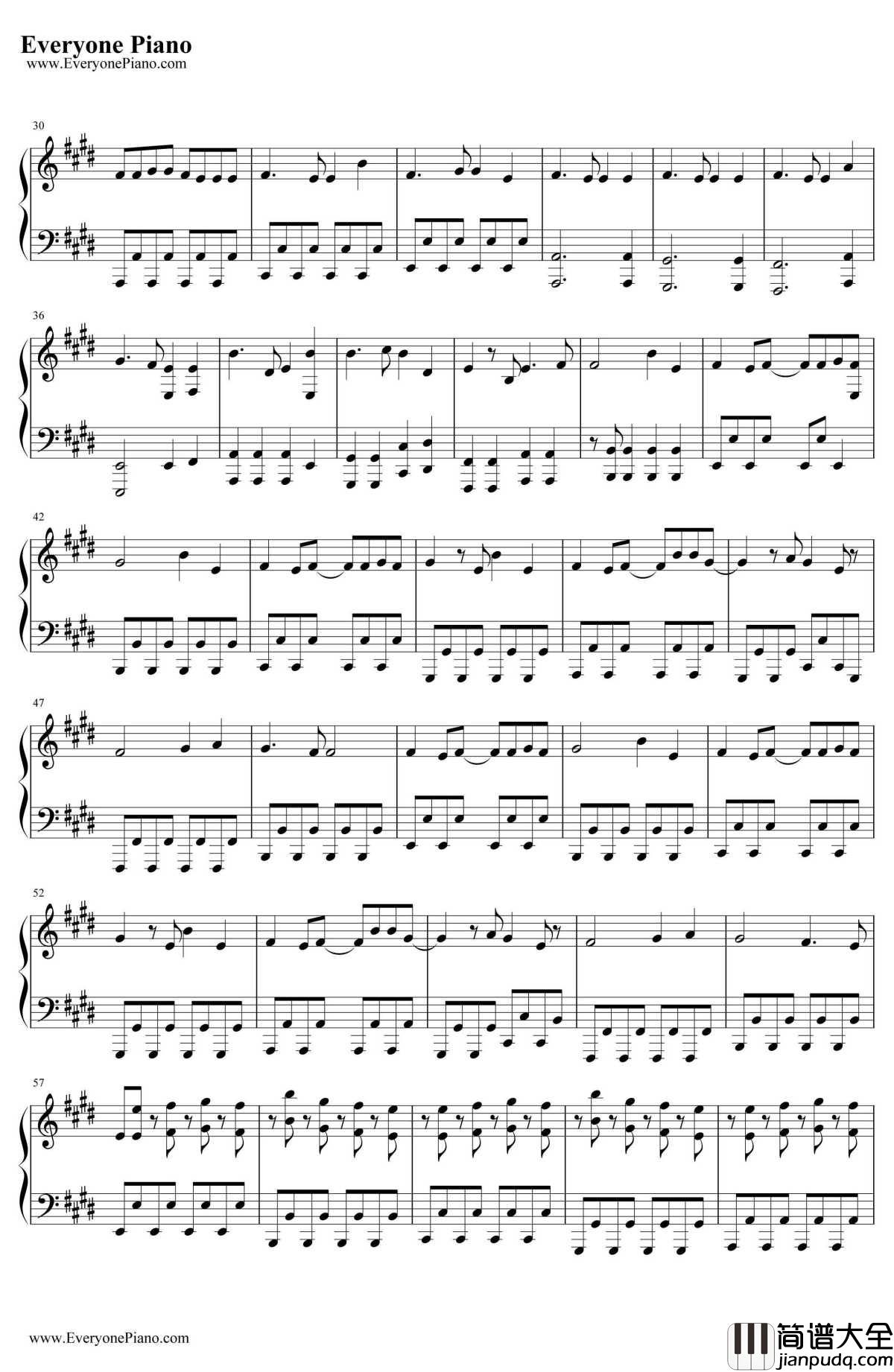 爱言叶钢琴谱_初音ミク