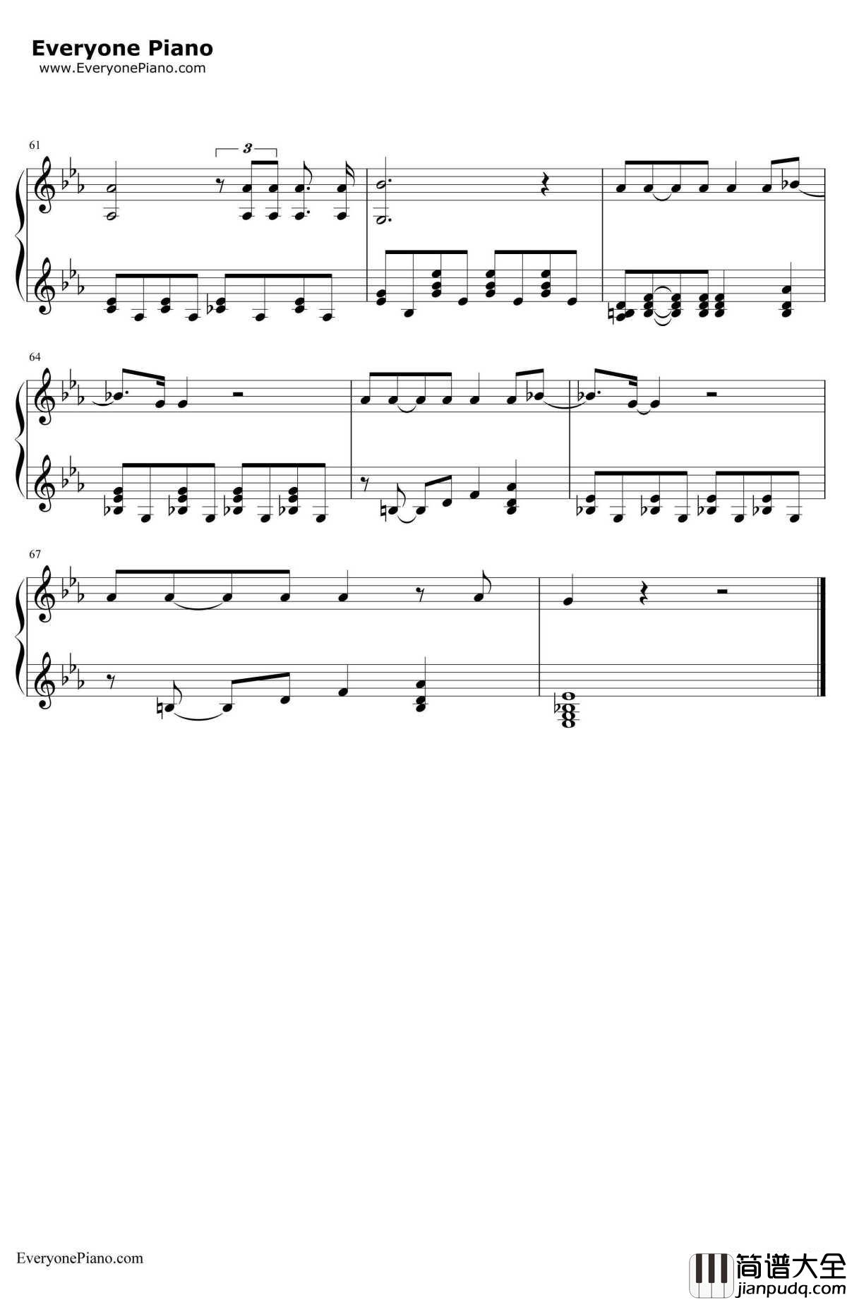 Jar_of_Hearts钢琴谱_ChristinaPerri