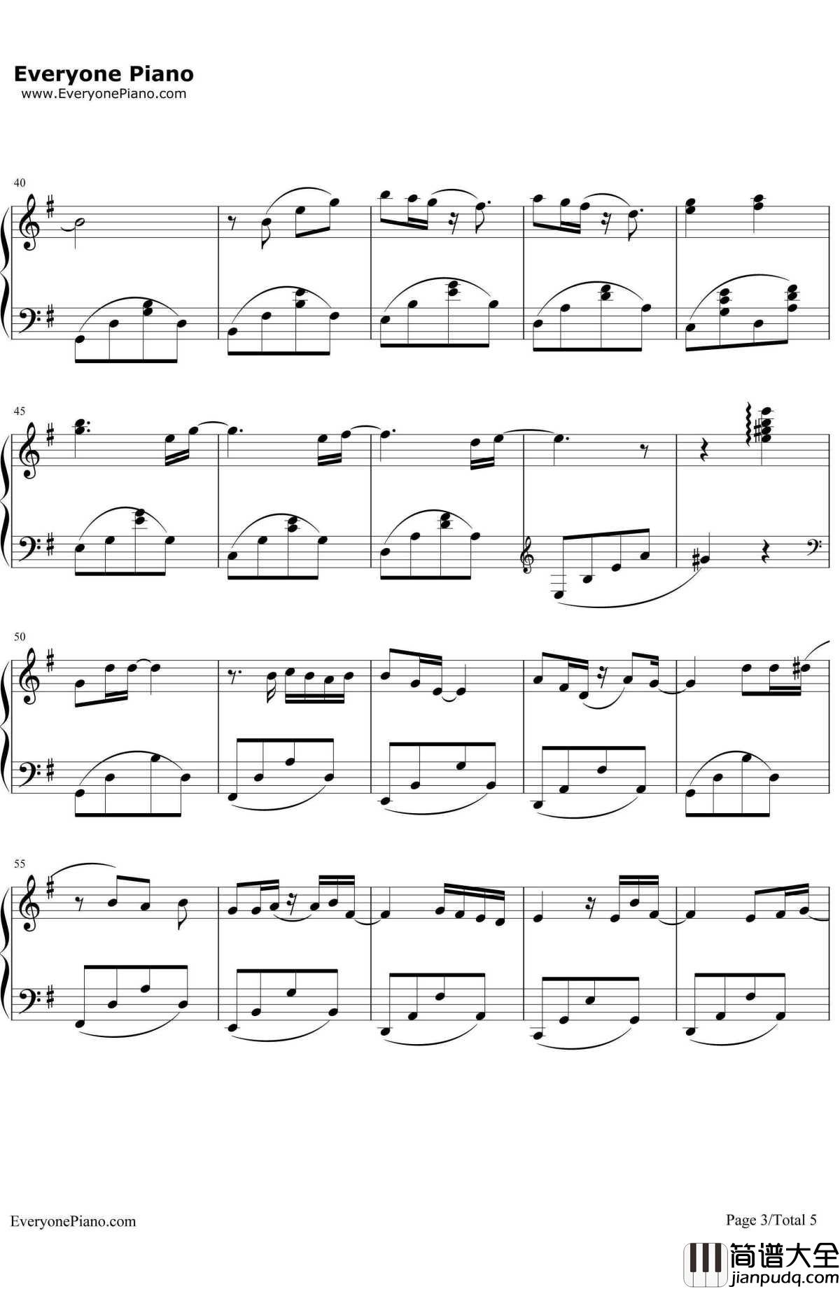 One_Night钢琴谱_加贺谷玲_银河铁道之夜主题曲