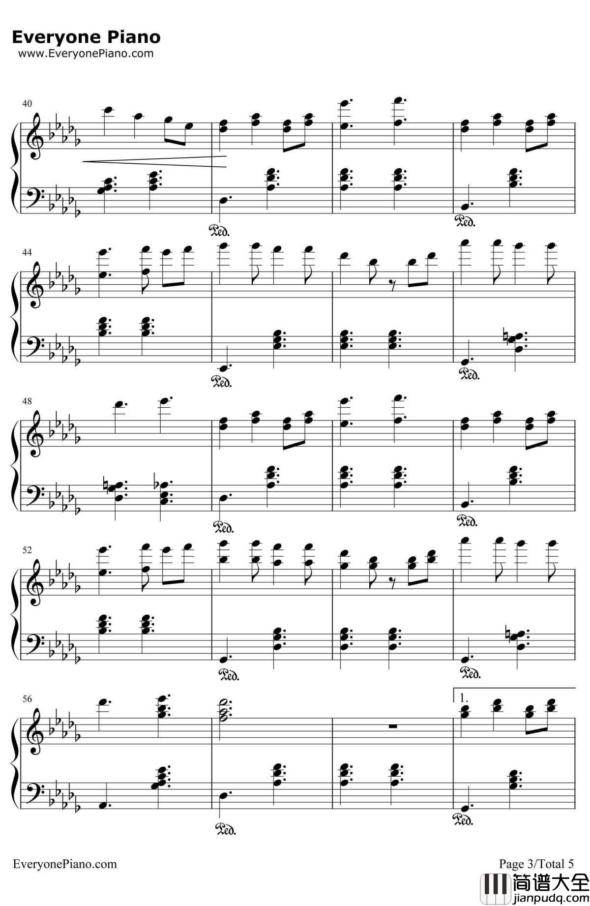 lonely_christmas钢琴谱_陈奕迅_圣诞歌曲