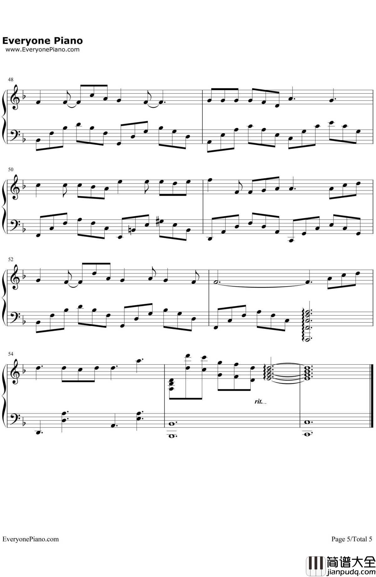 笑忘书钢琴谱_李荣浩__我是歌手_第三季演唱曲目