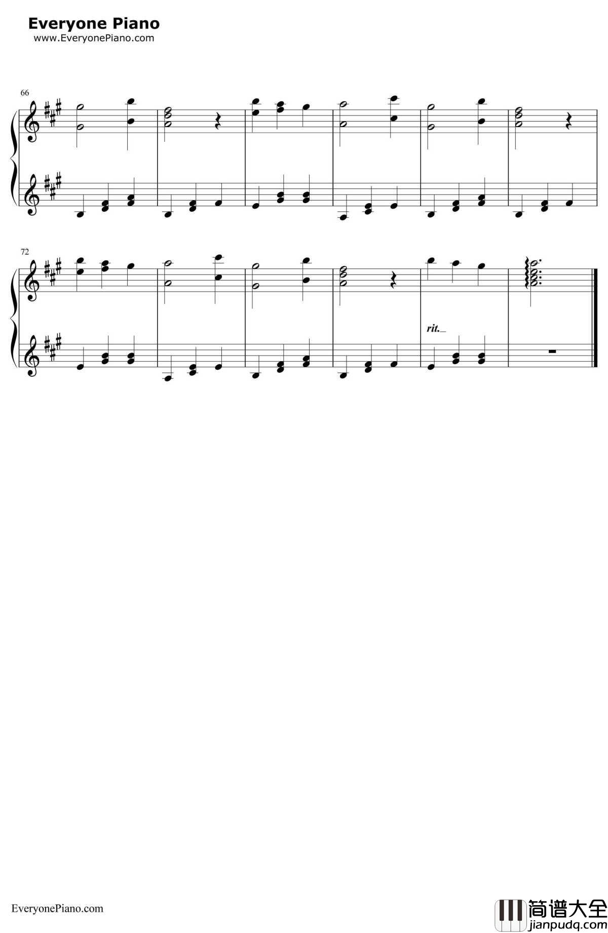 夏日华尔兹钢琴谱_班得瑞__琉璃湖畔_班得瑞