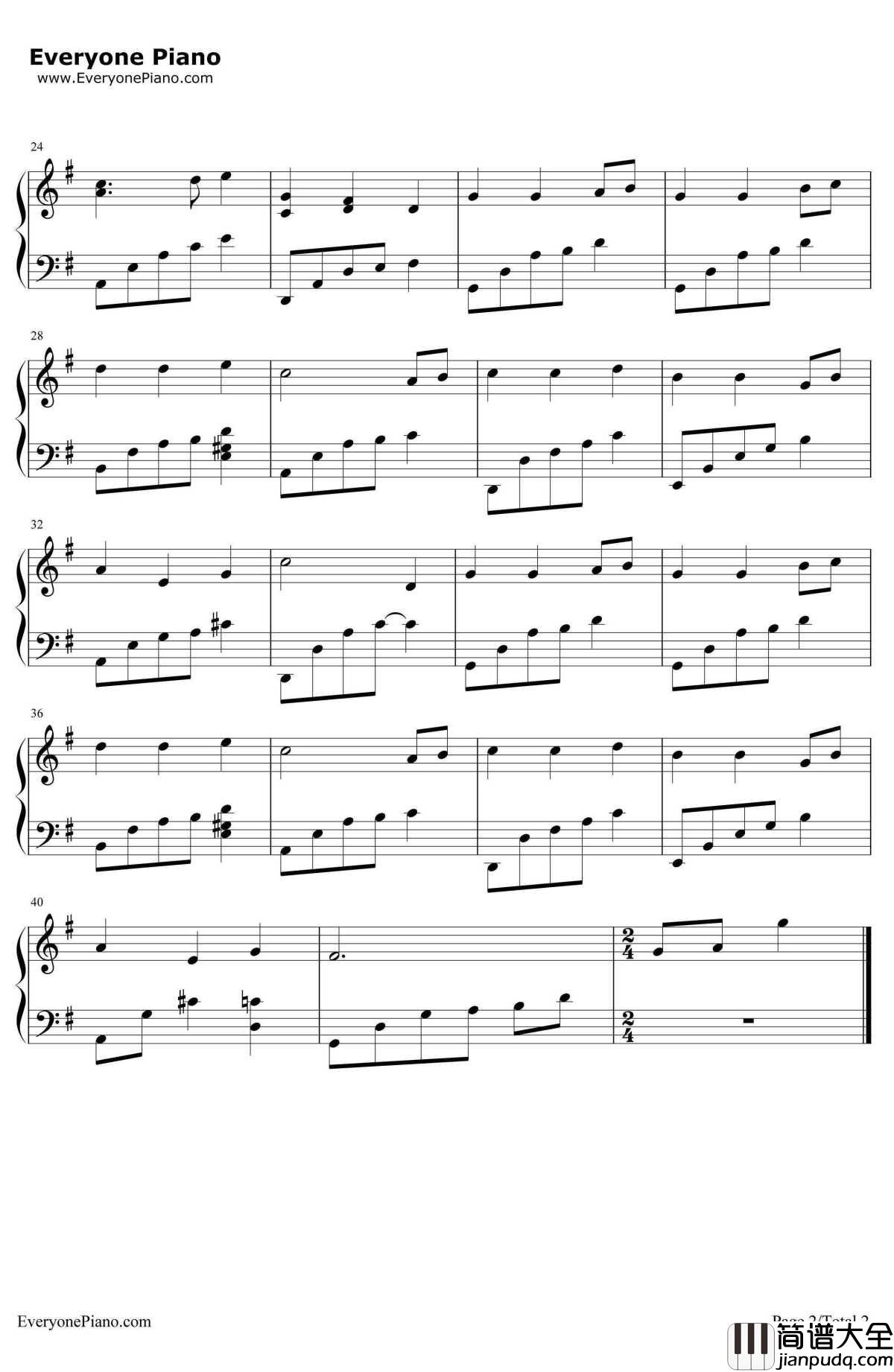 Away_In_A_Manger钢琴谱_SusanBoyle苏珊大妈_马槽圣婴_圣诞歌曲