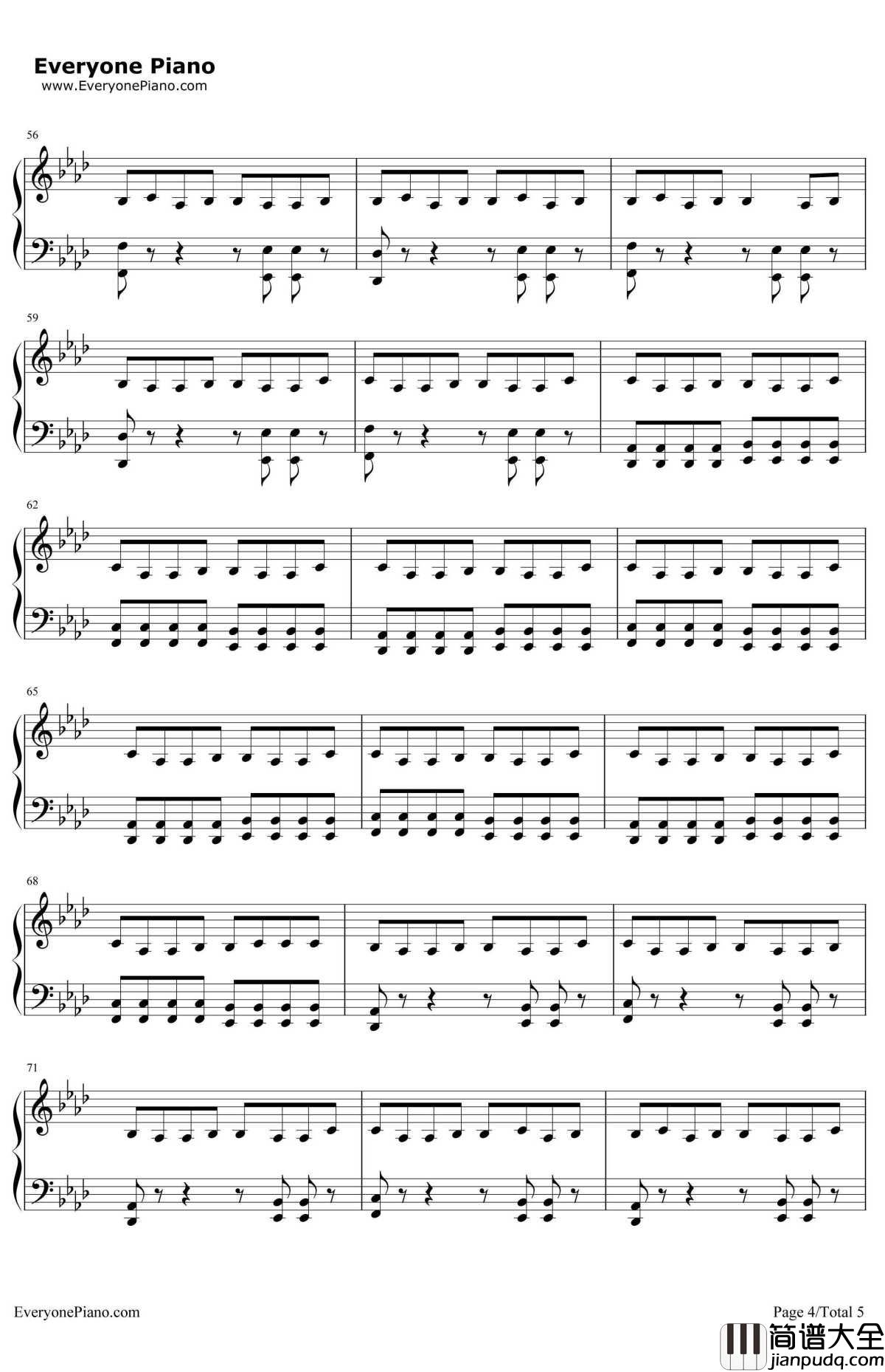 Closer钢琴谱_TheChainsmokers