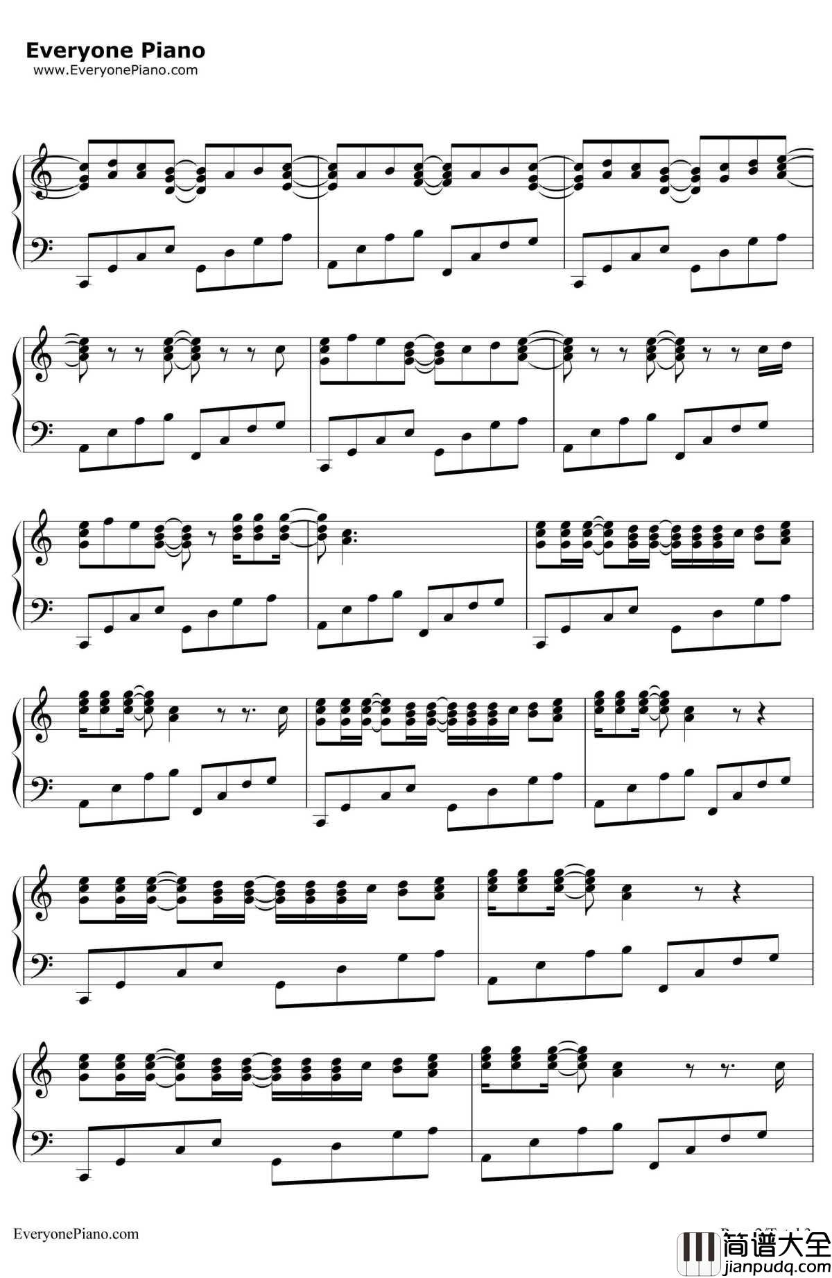 9_Crimes钢琴谱_DamienRice