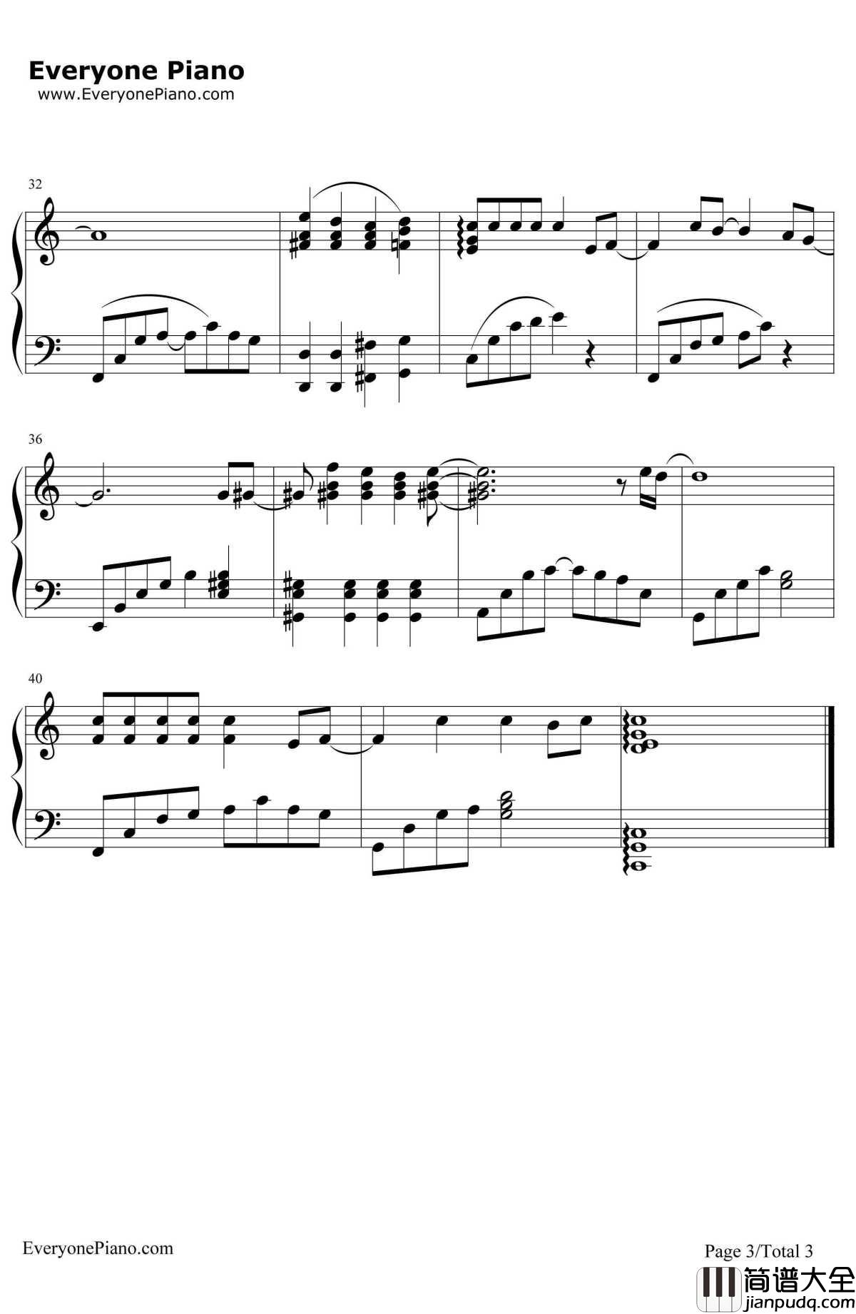 追钢琴谱_张国荣__金枝玉叶_插曲