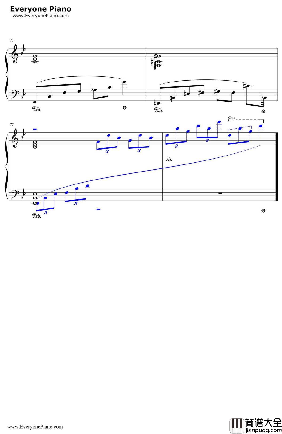 帰らざる日々钢琴谱_久石让宫崎骏__红猪_插曲