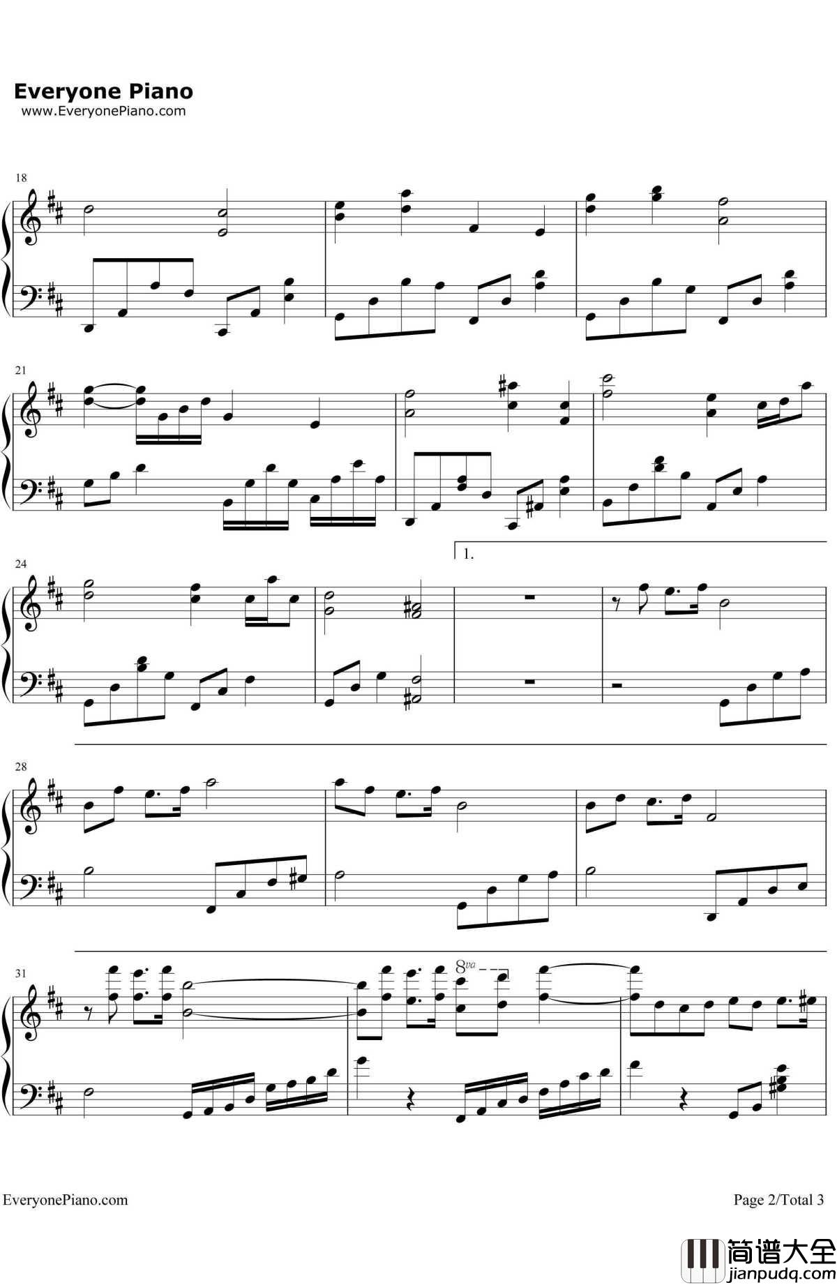 落叶归根(女生版)钢琴谱_王力宏