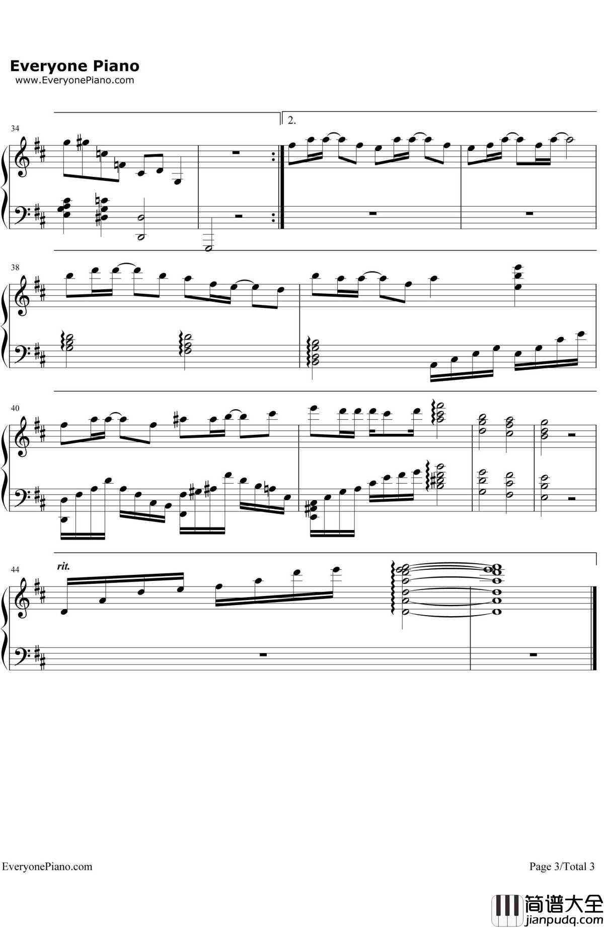 落叶归根(女生版)钢琴谱_王力宏