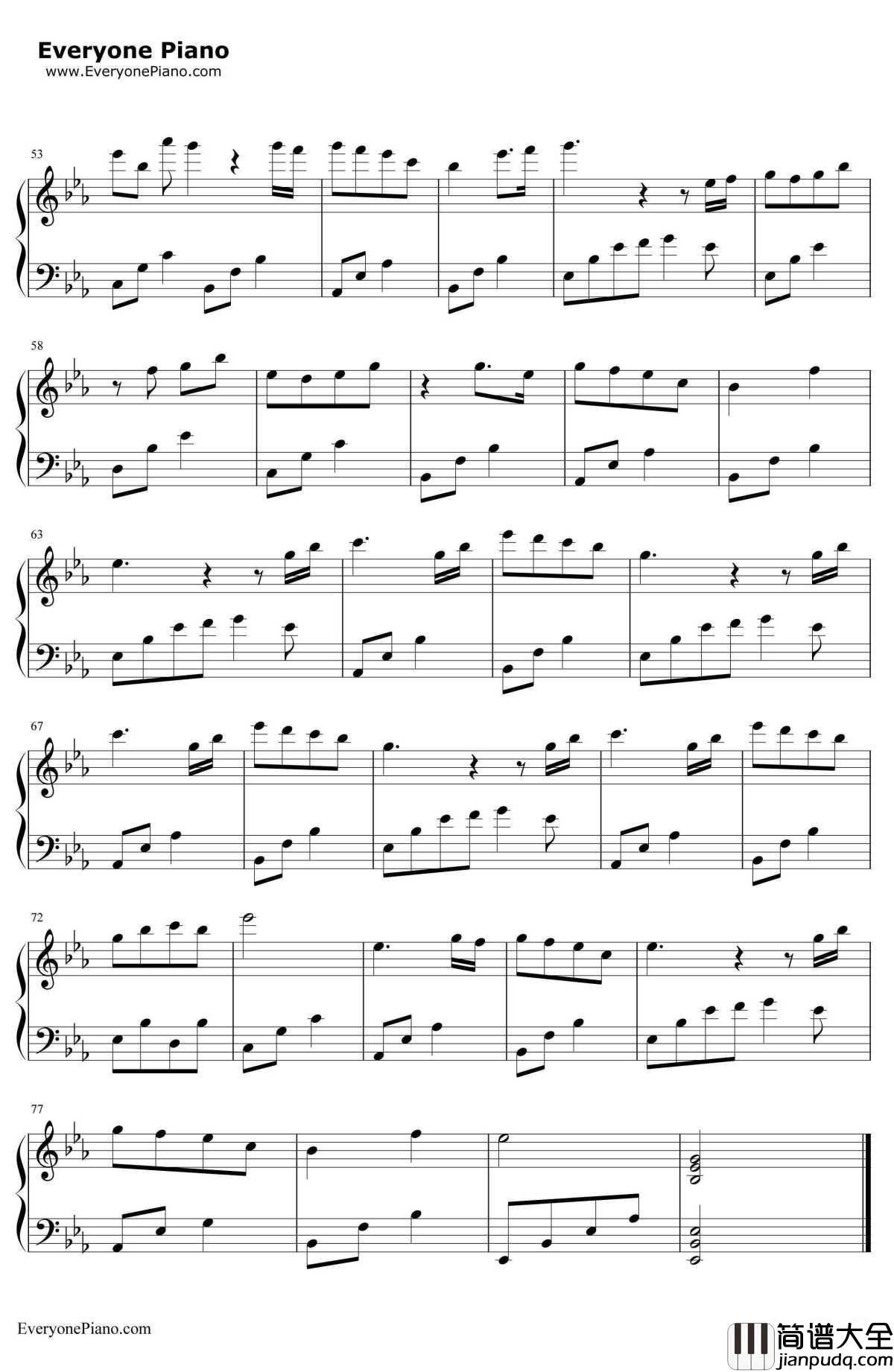 夜的钢琴曲15钢琴谱_石进_夜的钢琴曲15