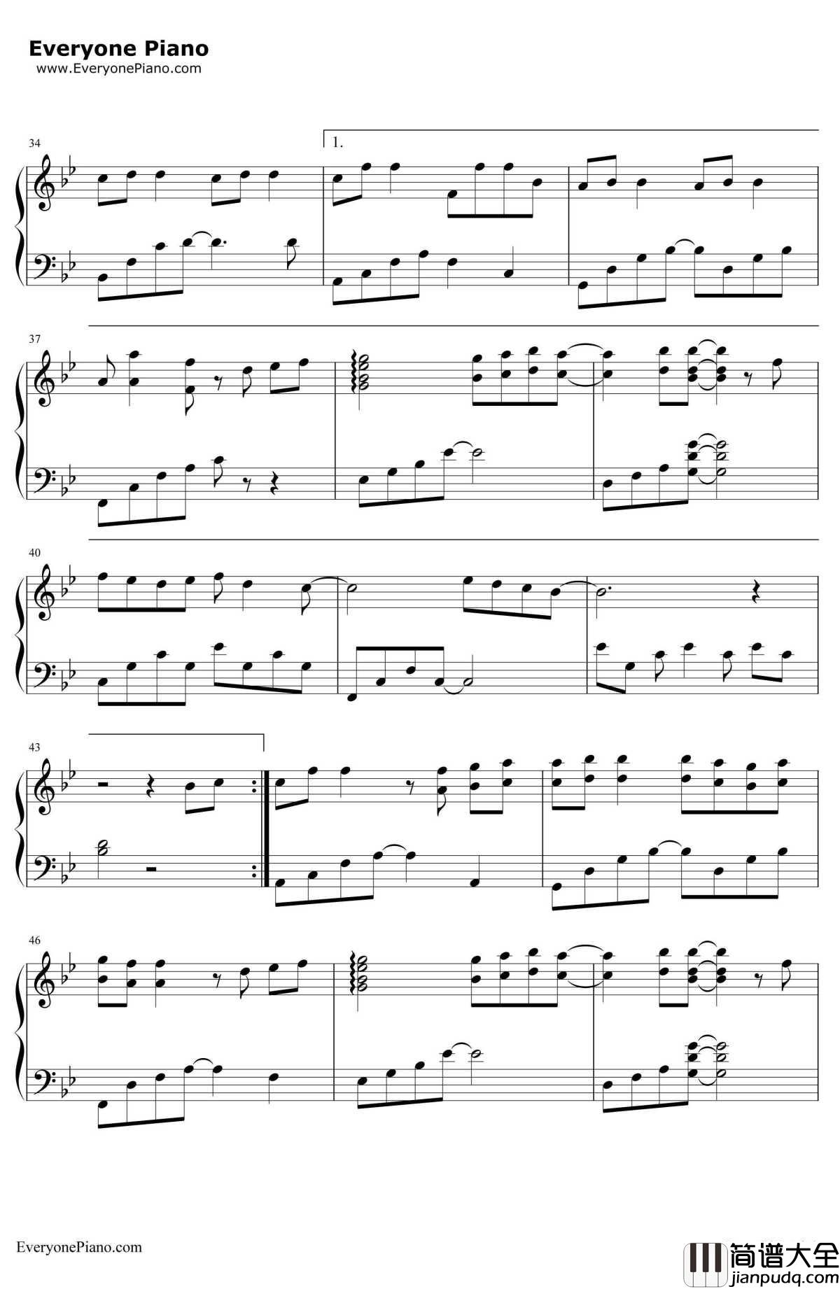 你好不好钢琴谱_周兴哲_遗憾拼图片尾曲