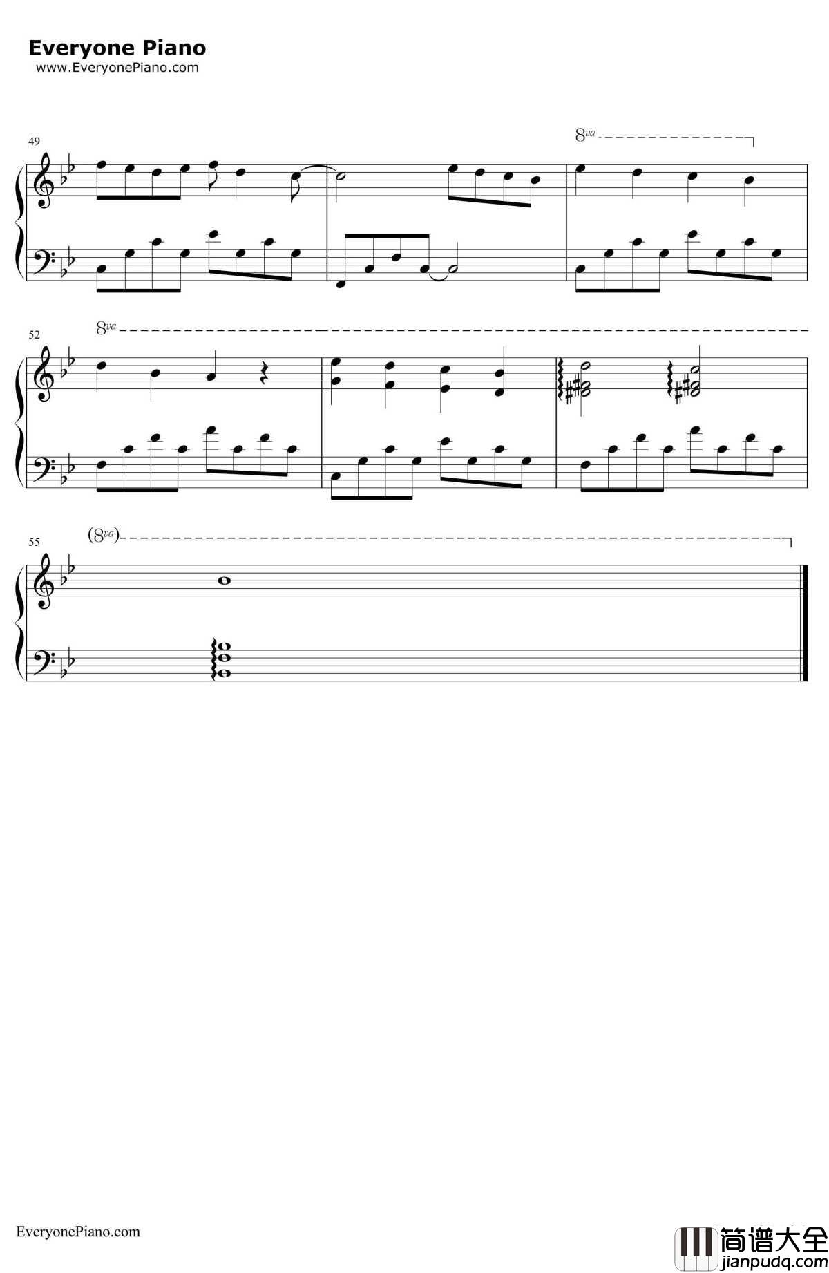 你好不好钢琴谱_周兴哲_遗憾拼图片尾曲