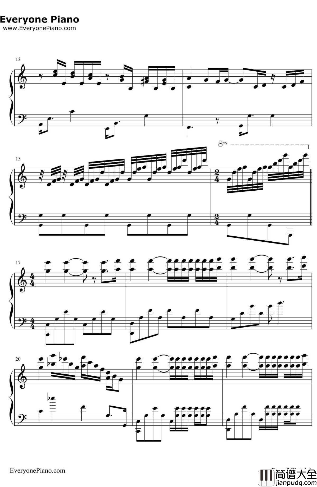 水边的阿狄丽娜钢琴谱_理查德.克莱德曼_BalladeforAdeline