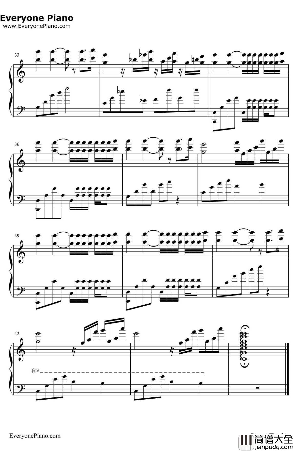 水边的阿狄丽娜钢琴谱_理查德.克莱德曼_BalladeforAdeline