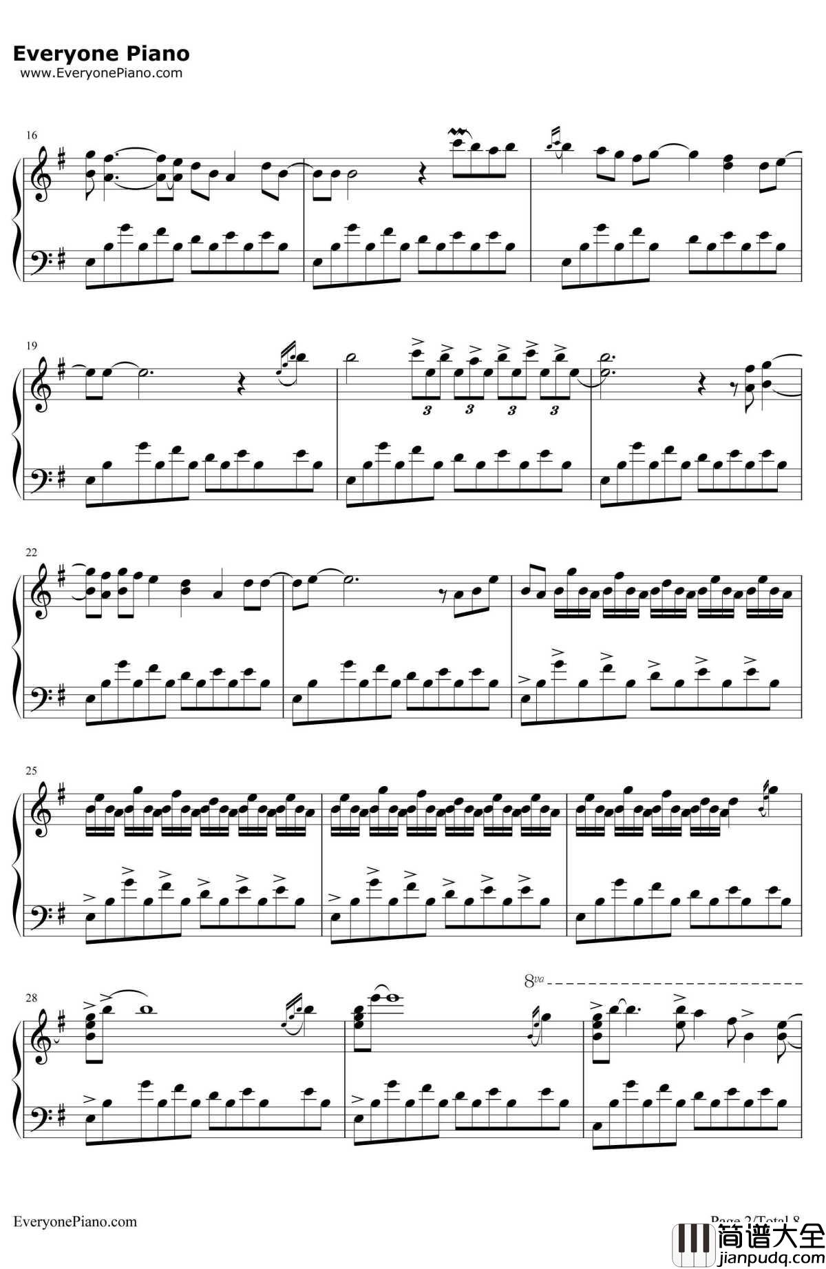 FebruarySea二月海钢琴谱_GeorgeWinston__WinterIntoSpring_GeorgeWinston