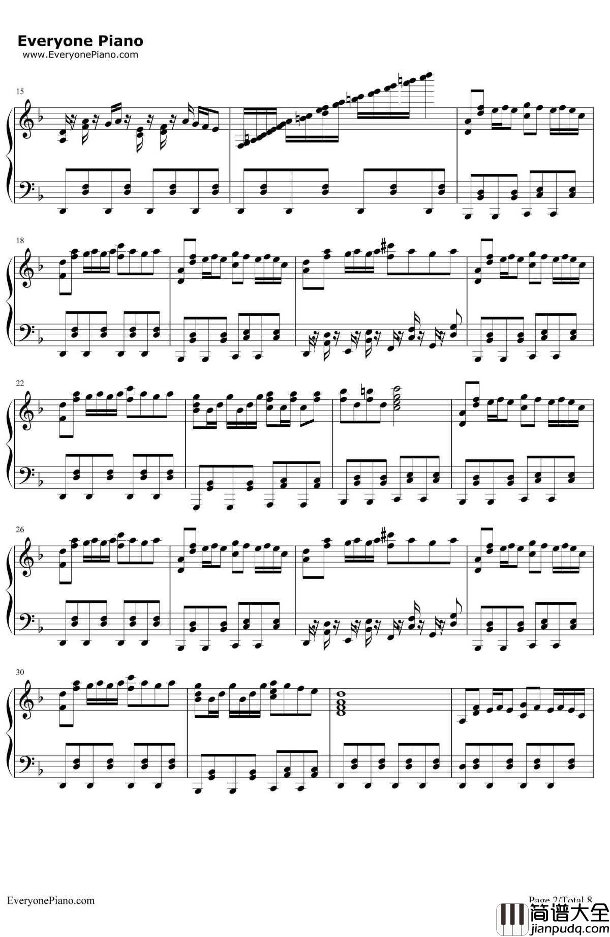 【東方花映冢】NightofKnights钢琴谱_触手猴