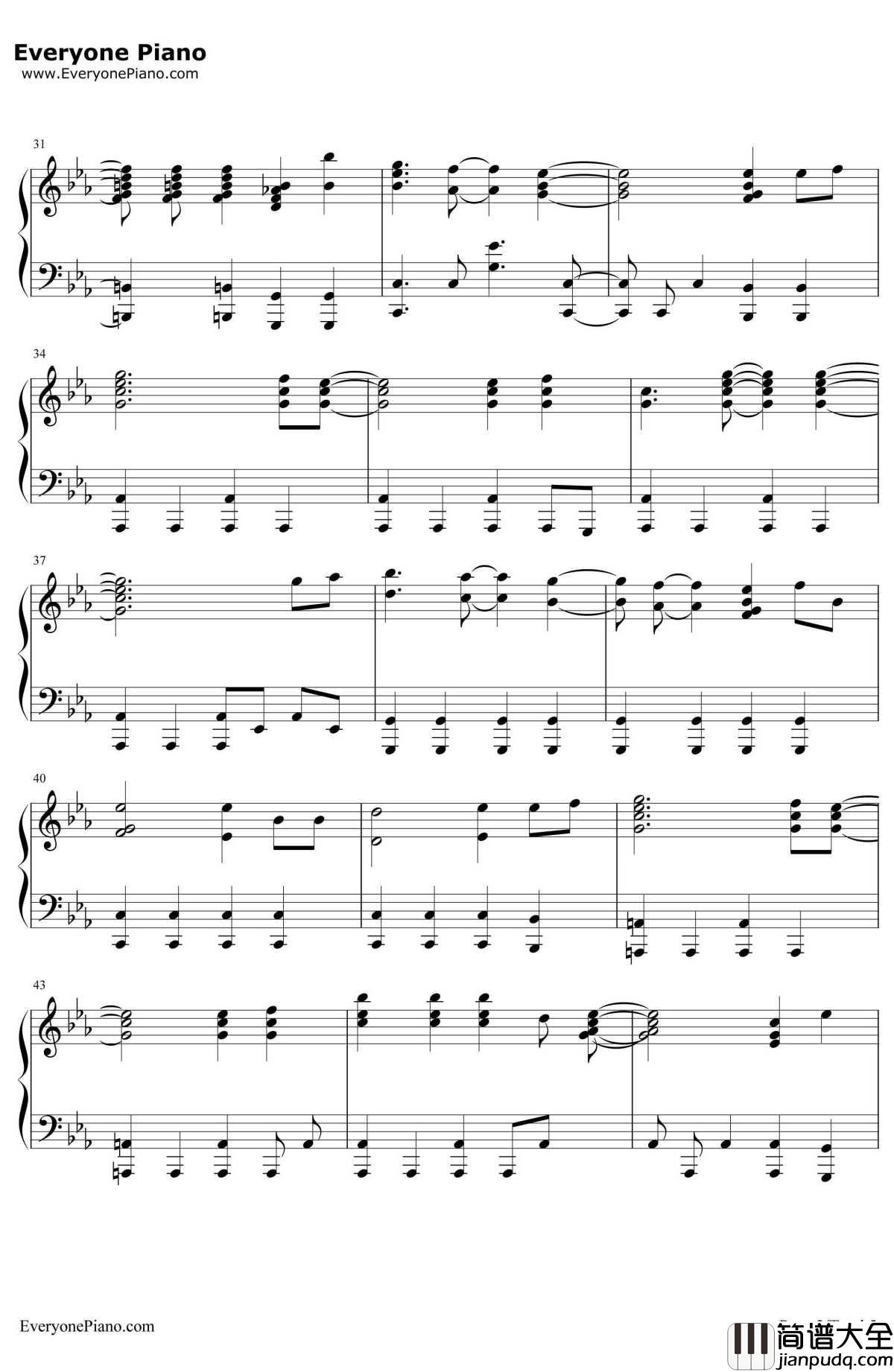 コネクト钢琴谱_ClariS_羁绊_魔法少女小圆主题曲