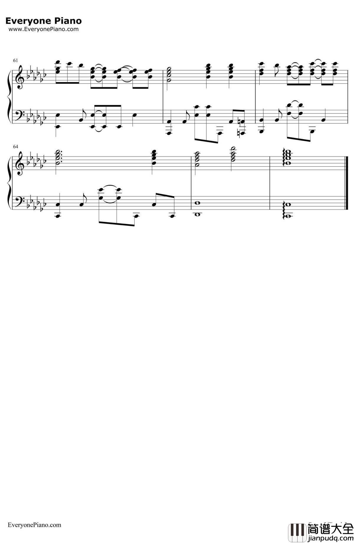 コネクト钢琴谱_ClariS_羁绊_魔法少女小圆主题曲