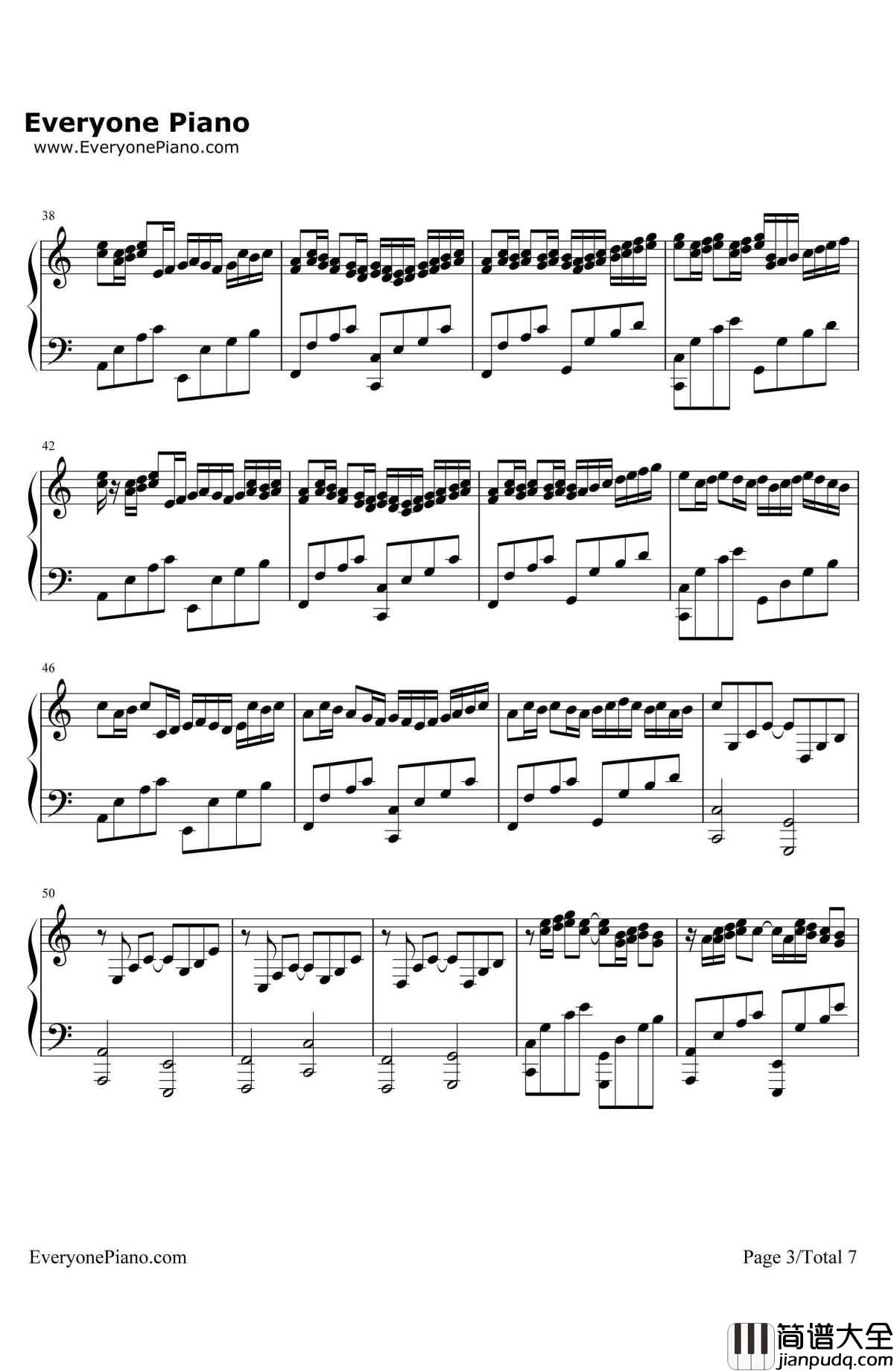 c大调卡农钢琴谱_帕赫贝尔_带力度版